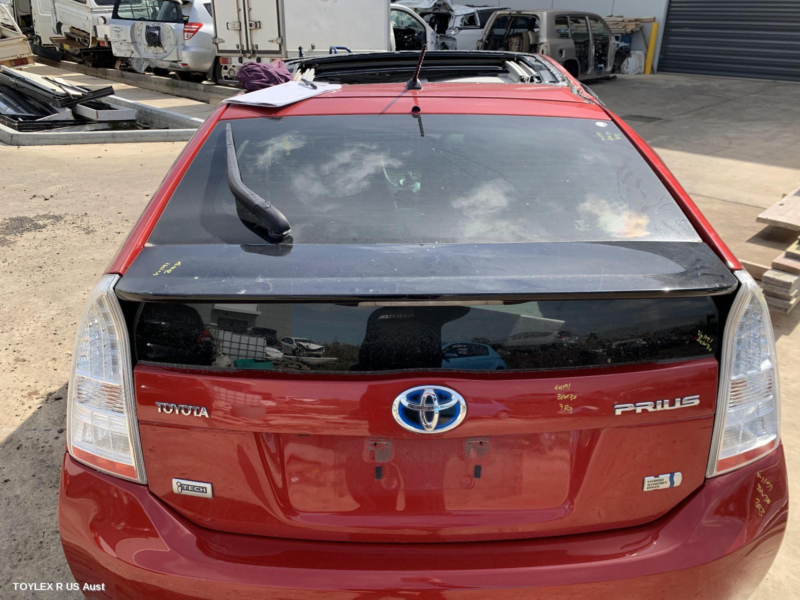 TOYOTA PRIUS 2011 Bootlid/Tailgate ZVW30R, TAILGATE, W/ WIPER ARM & REVERSE CAMERA TYPE