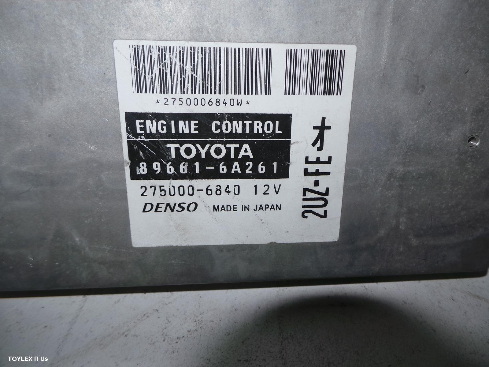 TOYOTA LANDCRUISER 2004 Ecu 100 SERIES, ENGINE ECU, 4.7, PETROL, ECU ONLY