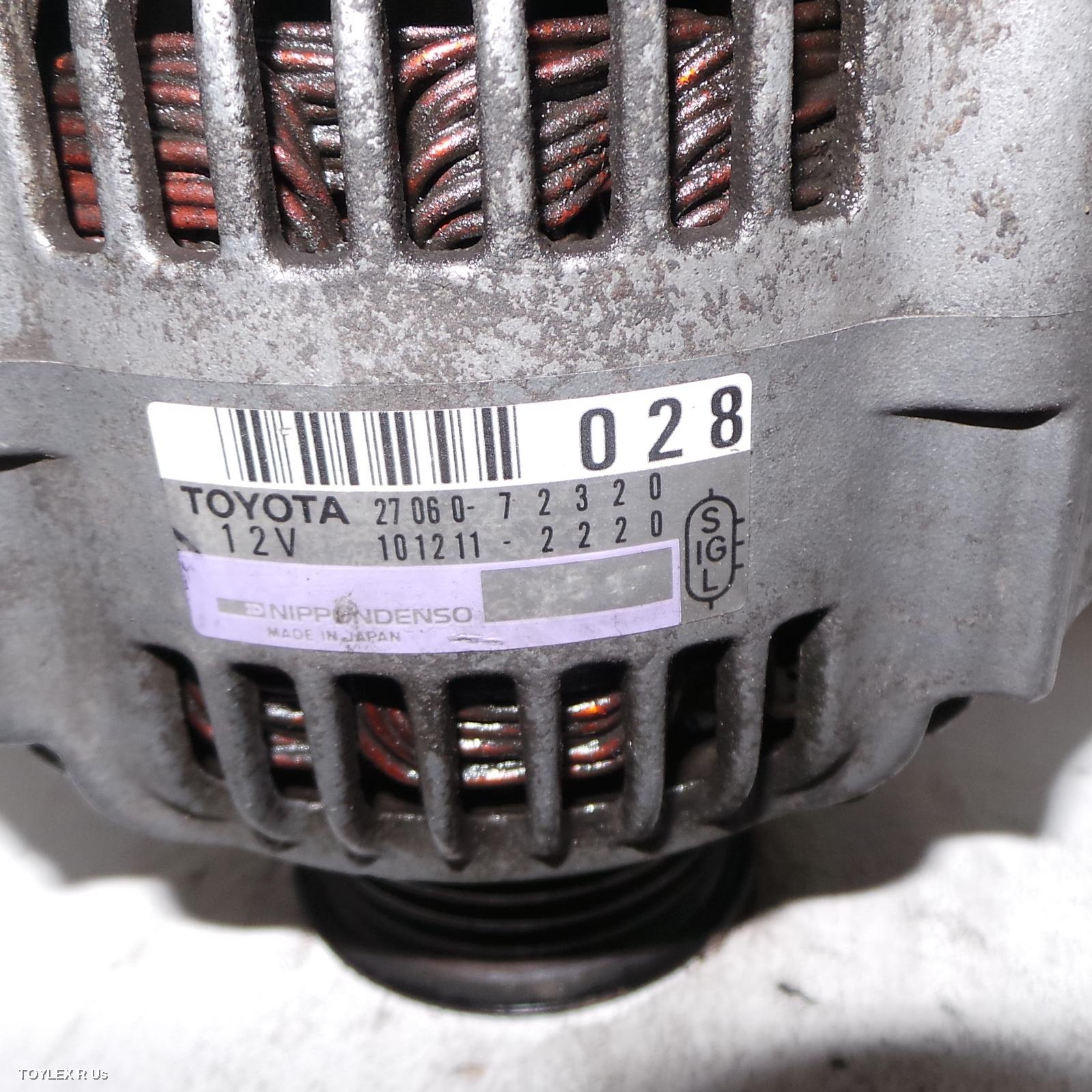 TOYOTA TOWNACE 1992 Alternator YR39 VAN 2.0 3Y INT FAN 58mm BRACKET OVAL PLUG
