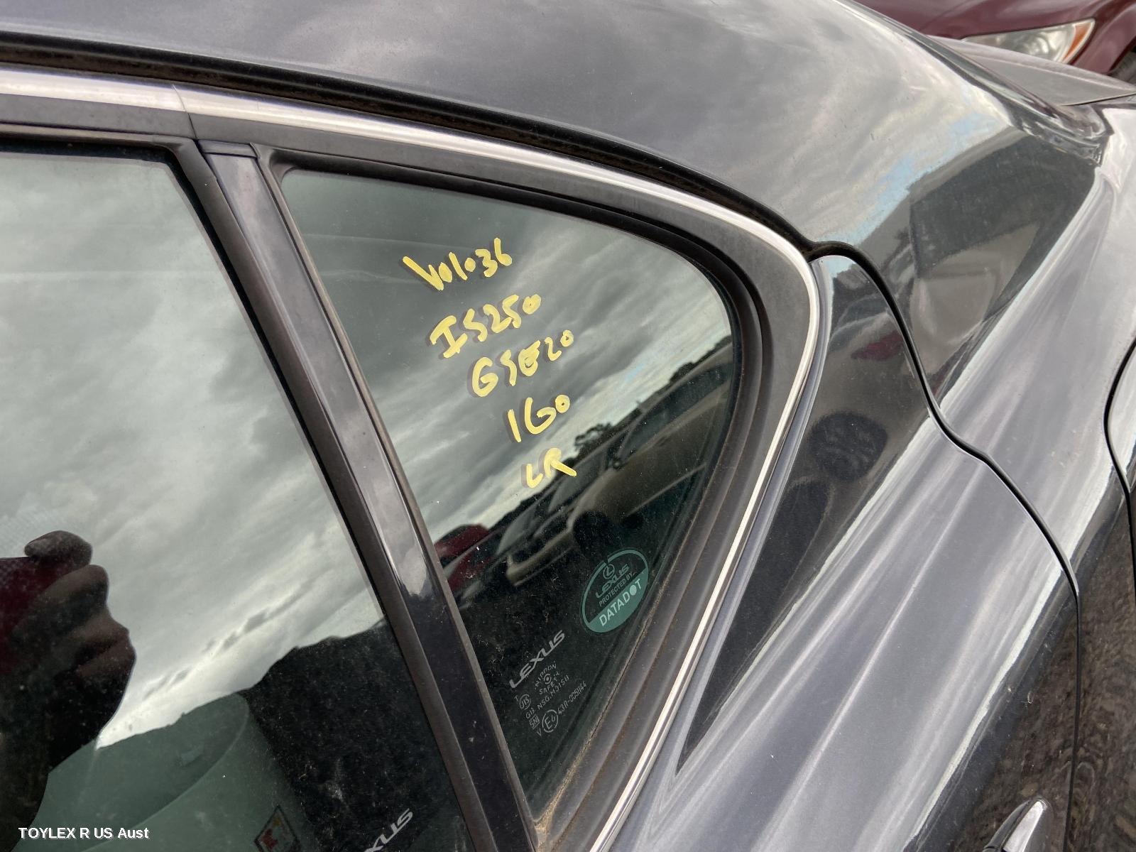 LEXUS IS250/IS250C 2011 Left Rear 1/4 Door Glass IS250/IS350/IS F, GSE20R/GSE21R/USE20R