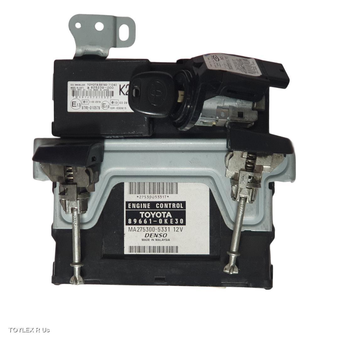 TOYOTA HILUX 2009 Ecu ENGINE ECU, 2.7, 2TR-FE, PETROL, AUTO, 2WD, P/N 896610KE30, SEC SET (ECU/IMM/READER/KEY)