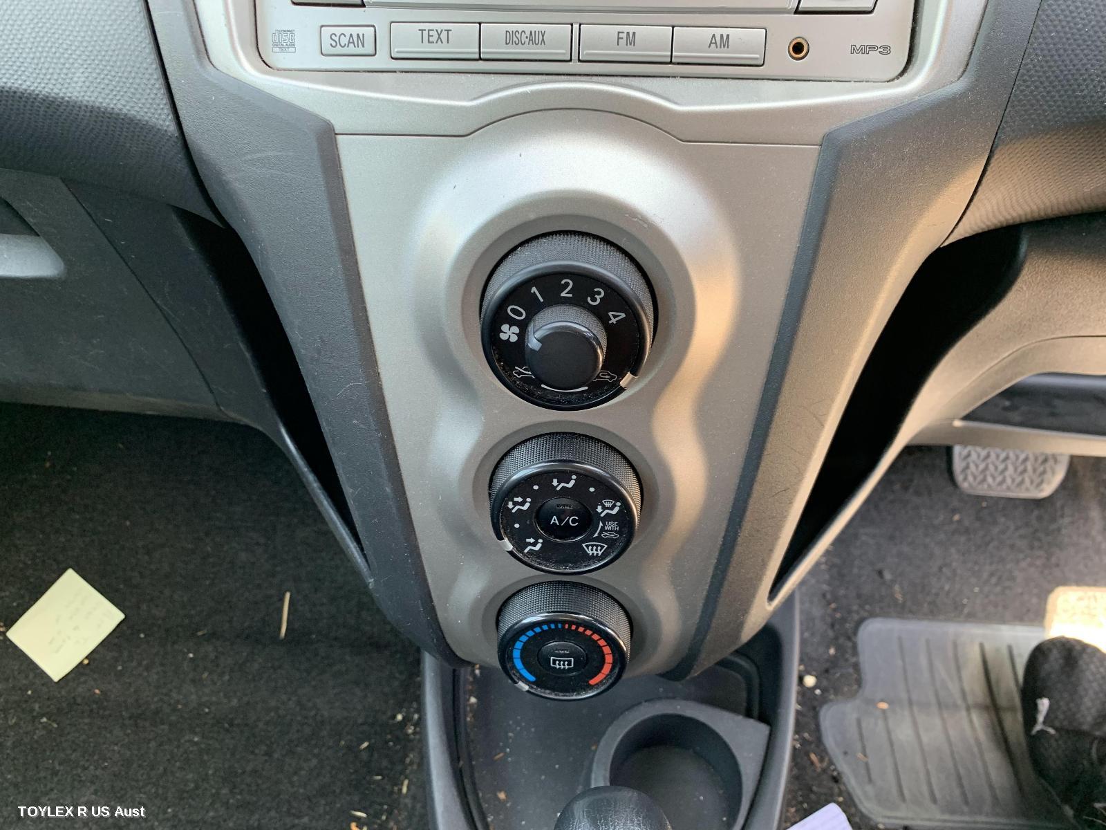 TOYOTA YARIS 2009 Heater/Ac Controls NCP9#, STANDARD TYPE, HATCH
