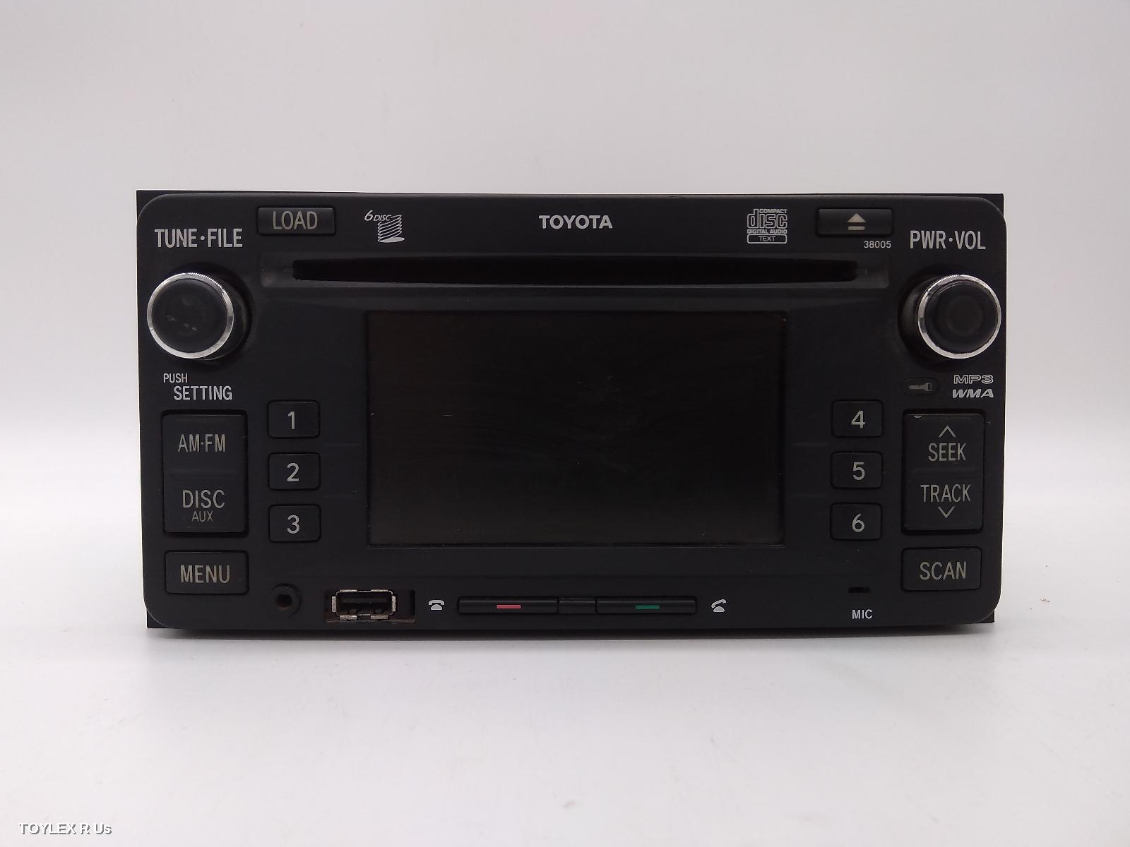 TOYOTA KLUGER 2012 Radio/Cd/Dvd/Sat/Tv 6 DISC CD STACKER (P/N ON FACE 38005), GSU40-GSU45