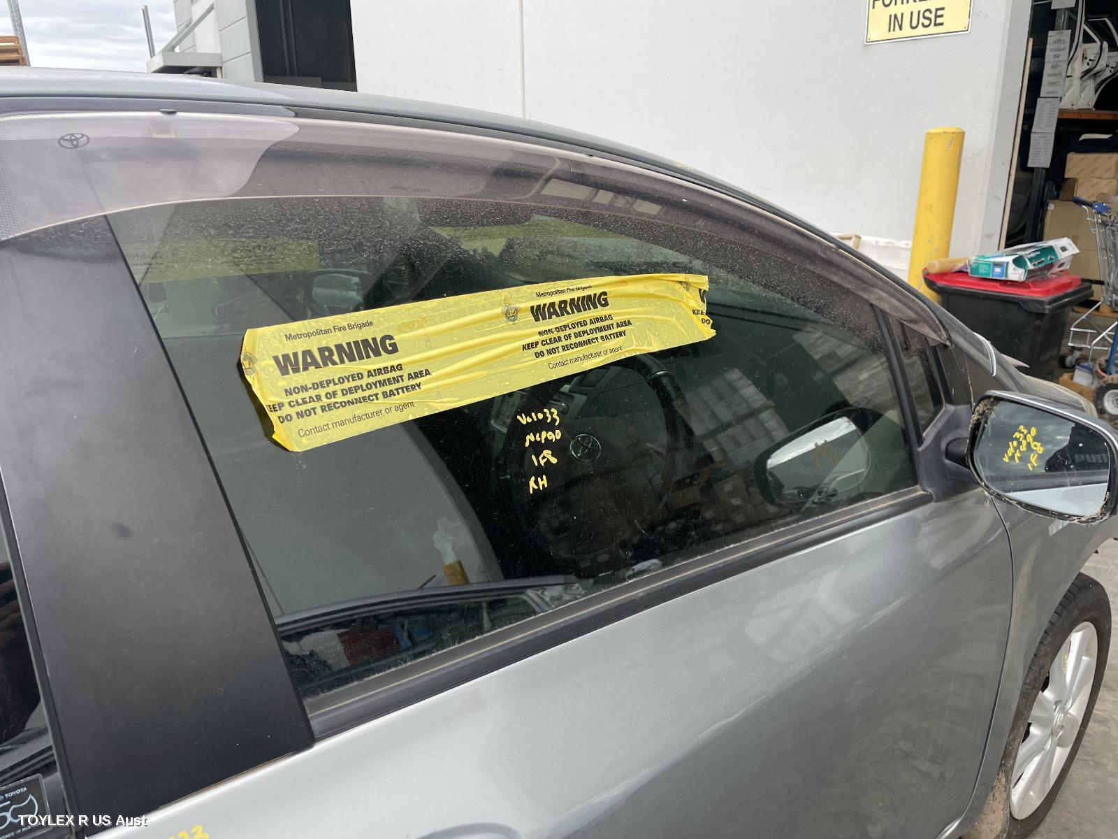 TOYOTA YARIS 2009 Right Front Door Window NCP9#, 3DR HATCH