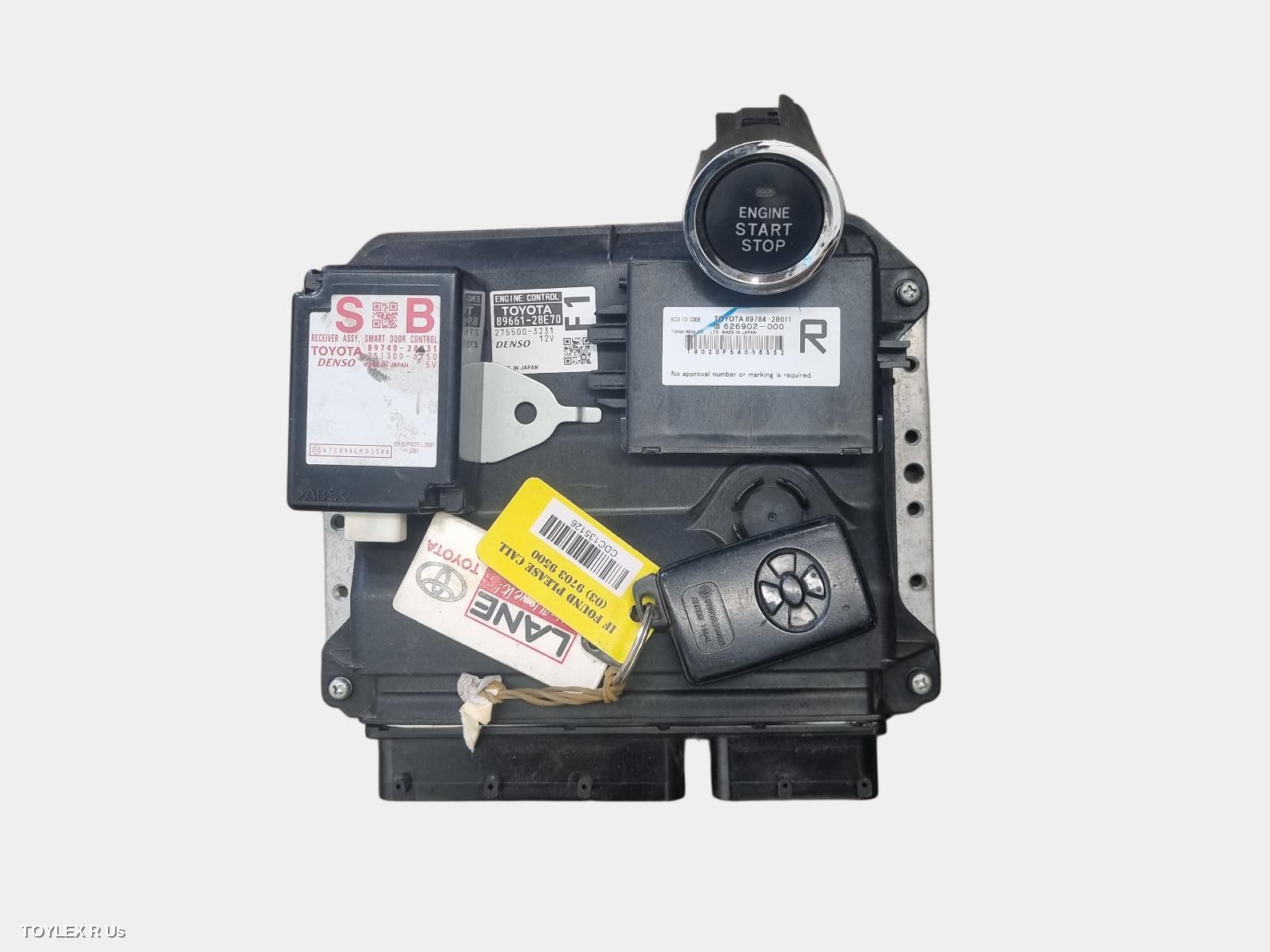 TOYOTA TARAGO 2014 Ecu ENGINE ECU, 2.4, 2AZ-FE, P/N 89661-28E70, SEC SET (ECU/IMM/READER/KEY), ACR50R