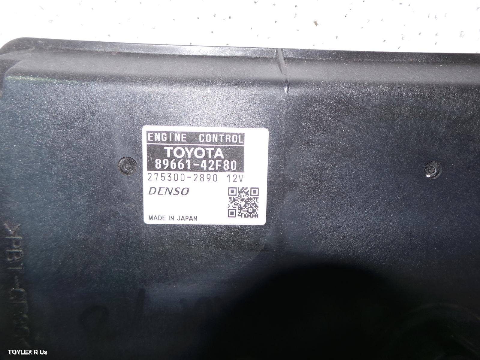 TOYOTA RAV4 2006 Ecu ENGINE ECU, 2.4, 2AZ-FE, AUTO T/M, 89661-42F80, ECU ONLY, ACA33