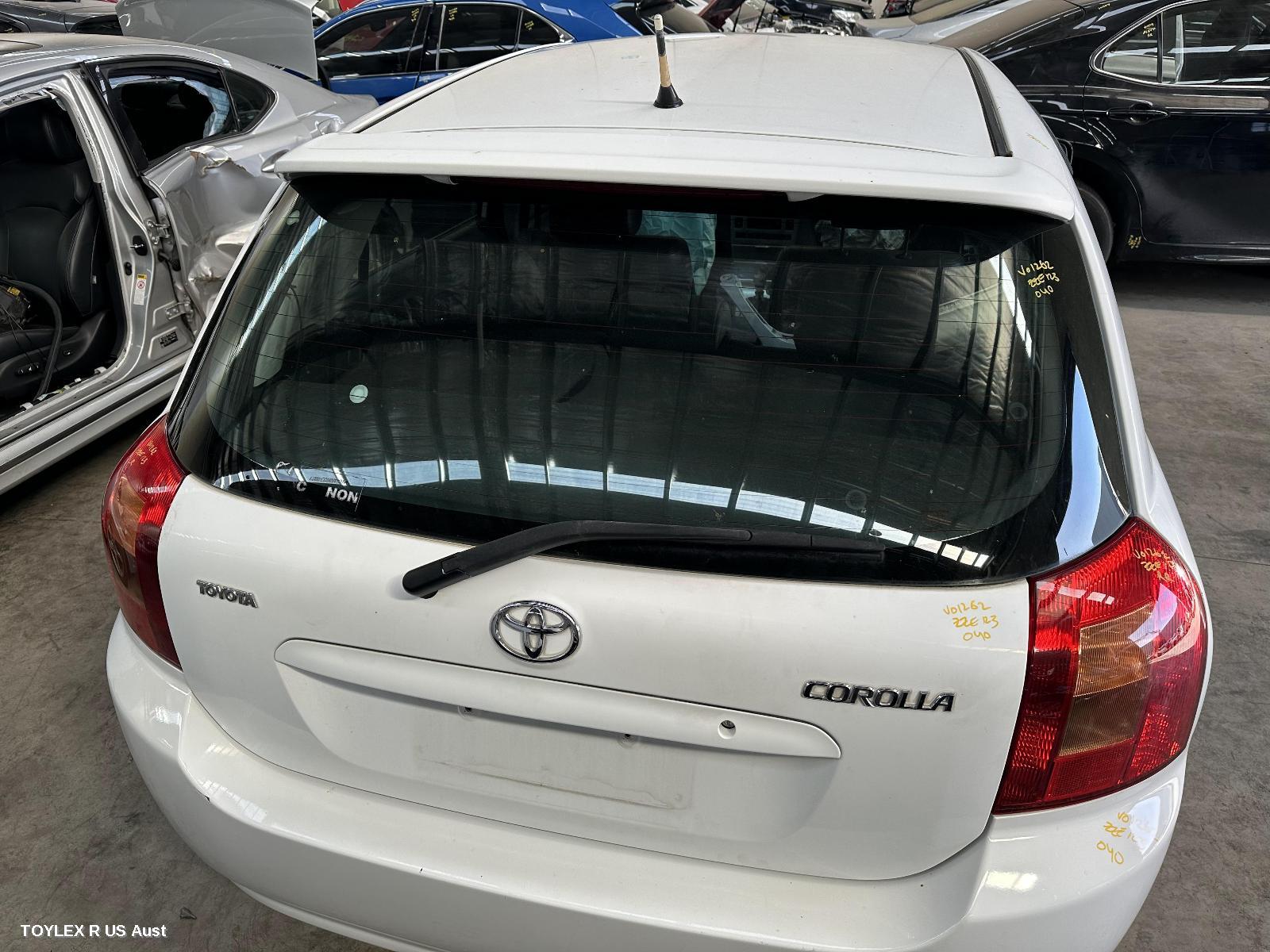TOYOTA COROLLA 2003 Bootlid/Tailgate TAILGATE, ZZE122 (VIN AHT), HATCH, SPOILERED TYPE