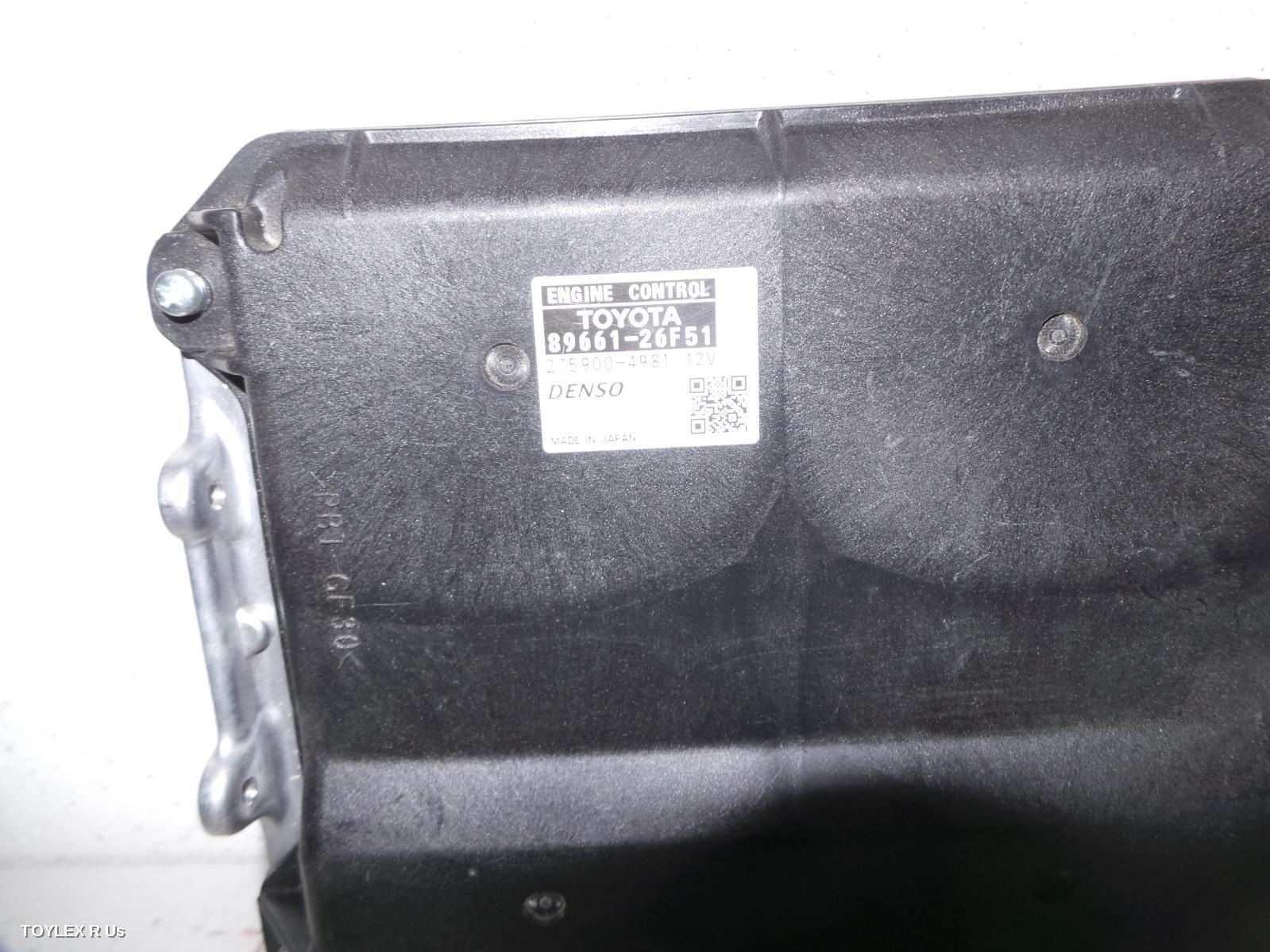 TOYOTA HIACE 2009 Ecu ENGINE ECU, 3.0, 1KD-FTV, DIESEL, P/N 89661-26F51, SEC SET (ECU/IMM/READER/KEY), KDH