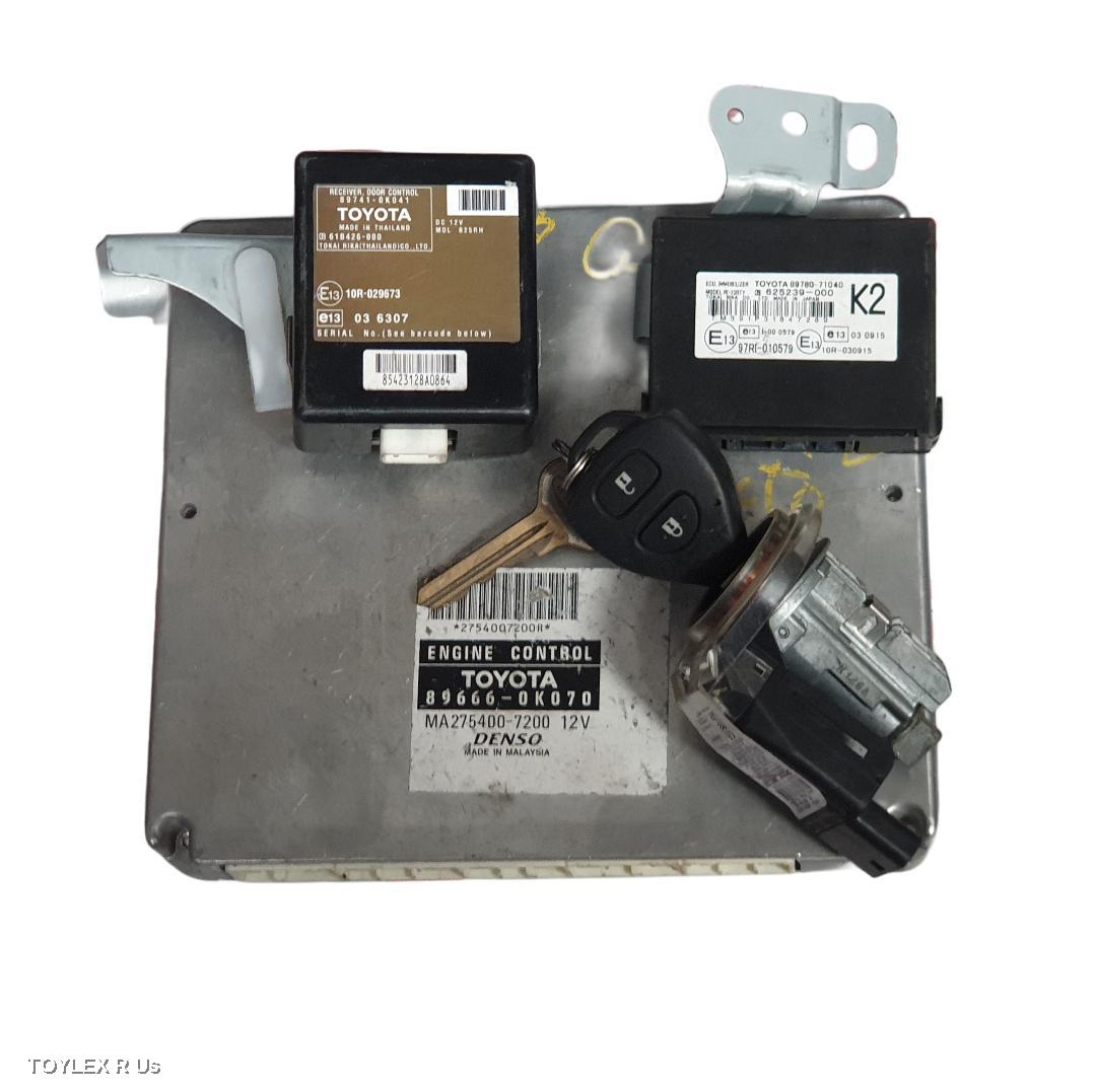TOYOTA HILUX 2015 Ecu ENGINE ECU, 4.0, 1GR-FE, PETROL, AUTO, 2WD, P/N 896660K070, SEC SET (ECU/IMM/READER/KEY)