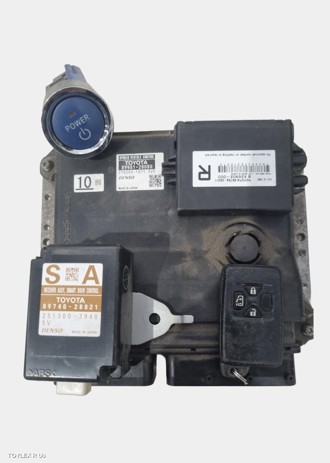 TOYOTA ESTIMA 2015 Ecu ENGINE ECU, 2.4, PETROL, 2AZ-FE, SEC SET (ECU/IMM/READER/KEY), XR50, 05-19 (IMPORT)