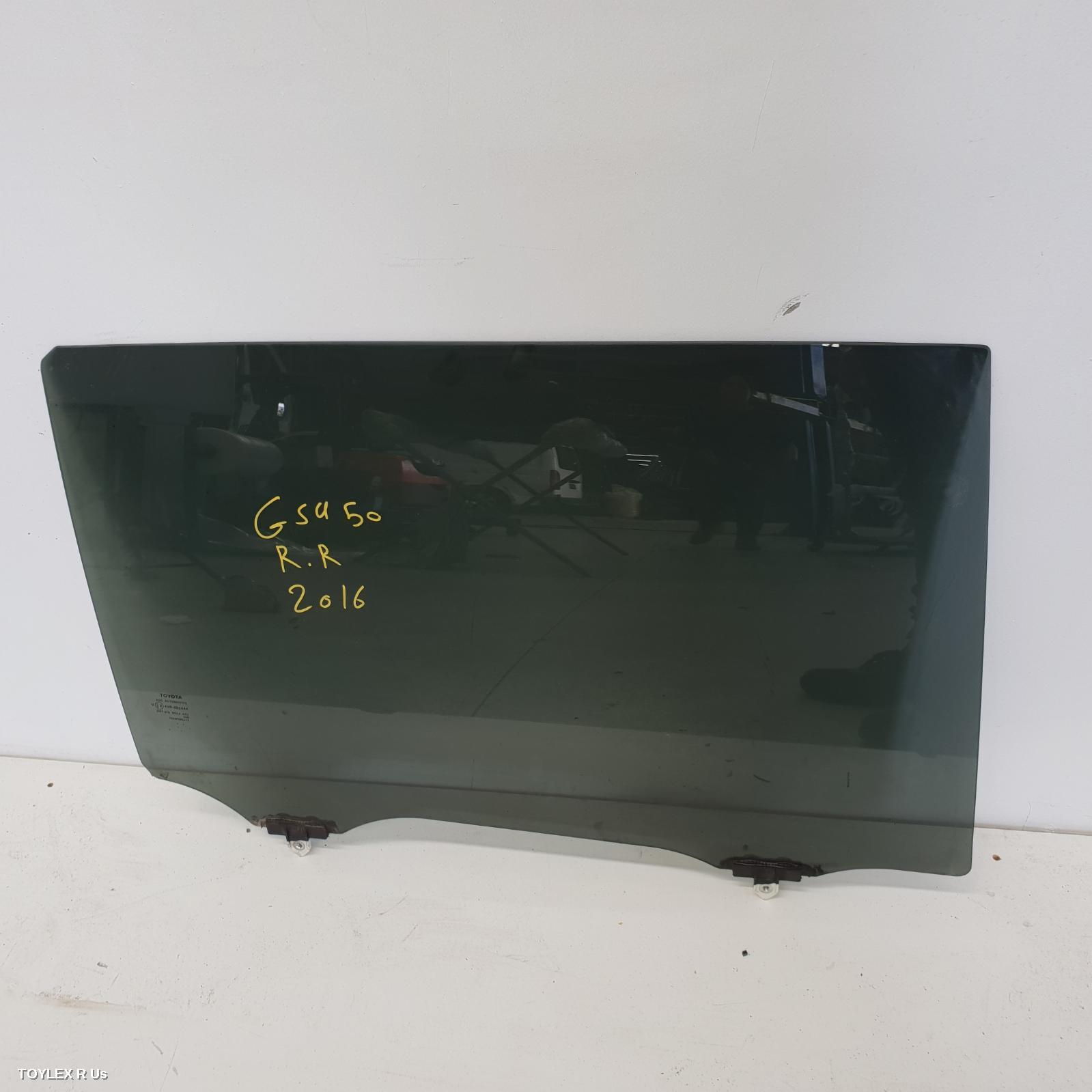 TOYOTA KLUGER 2016 Right Rear Door Window GSU50/GSU55