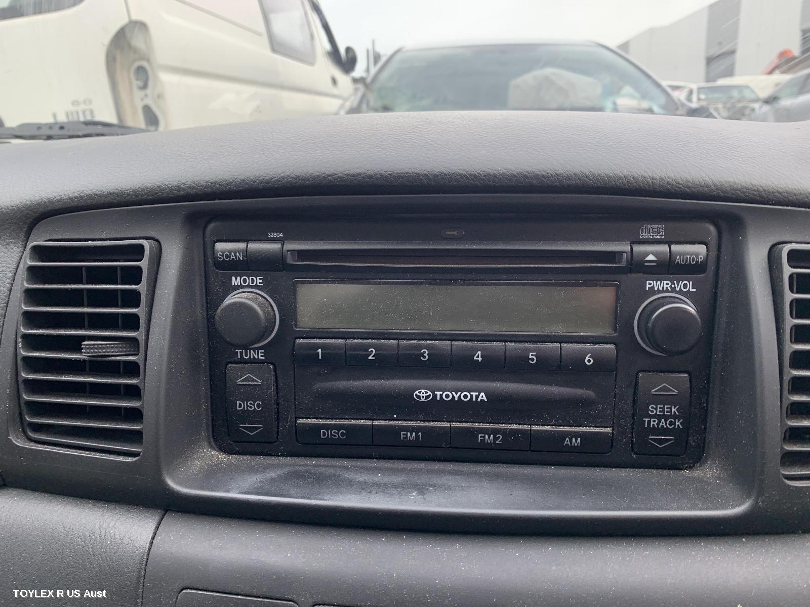 TOYOTA COROLLA 2003 Radio/Cd/Dvd/Sat/Tv SINGLE DISC CD PLAYER (P/N ON FACE 32804), ZZE122