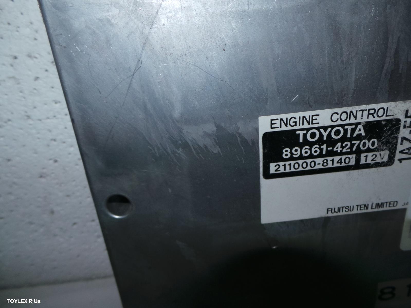TOYOTA RAV4 2001 Ecu ENGINE ECU, 2.0, 1AZ-FE, AUTO T/M, P/N 89661-42700, ECU ONLY, ACA2#R, 07/00-10/03 (AUS ONLY)
