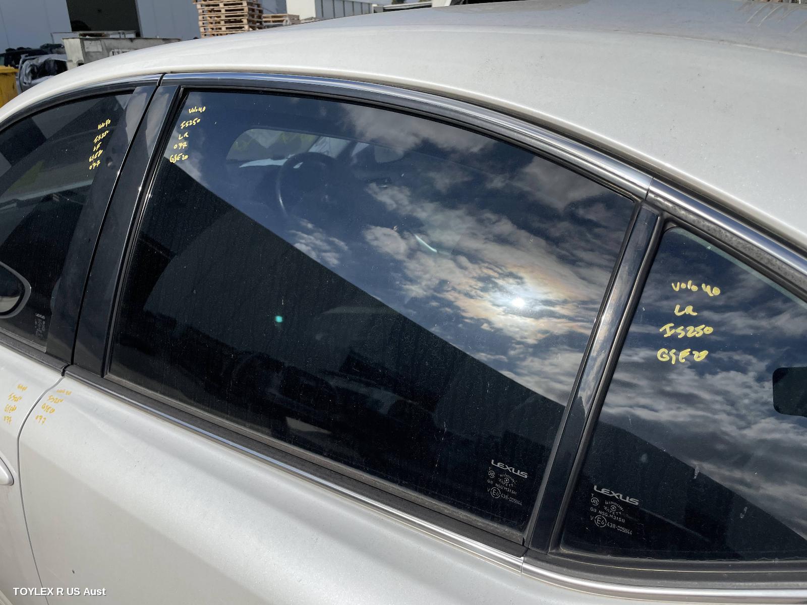 LEXUS IS250/IS250C 2008 Left Rear Door Window IS250/IS350/IS F, GSE20R/GSE21R/USE20R, SEDAN
