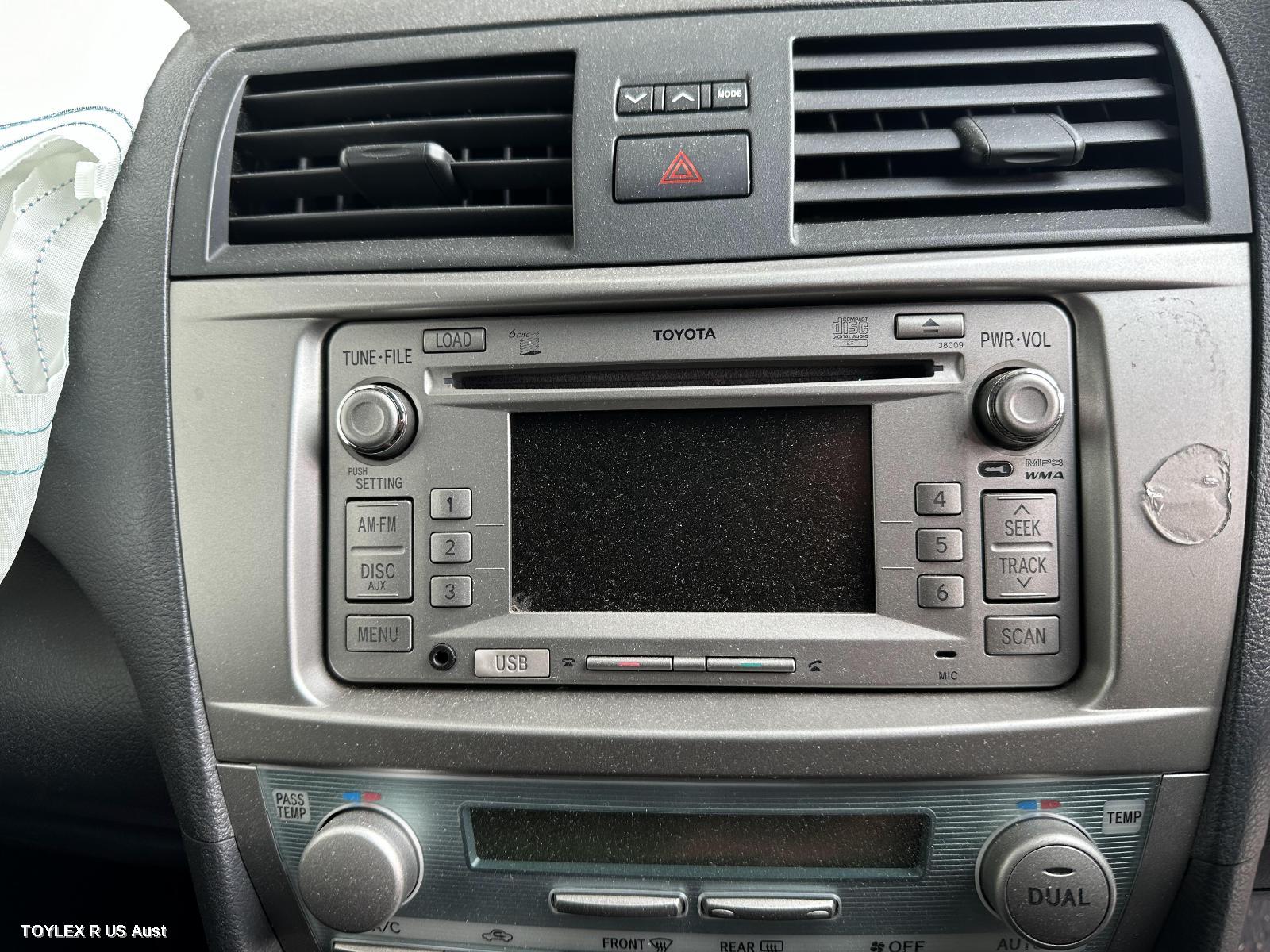 TOYOTA CAMRY 2010 Radio/Cd/Dvd/Sat/Tv CD STACKER-6 DISC, ACV40/AHV40, W/ BLUETOOTH & REVERSE CAMERA TYPE