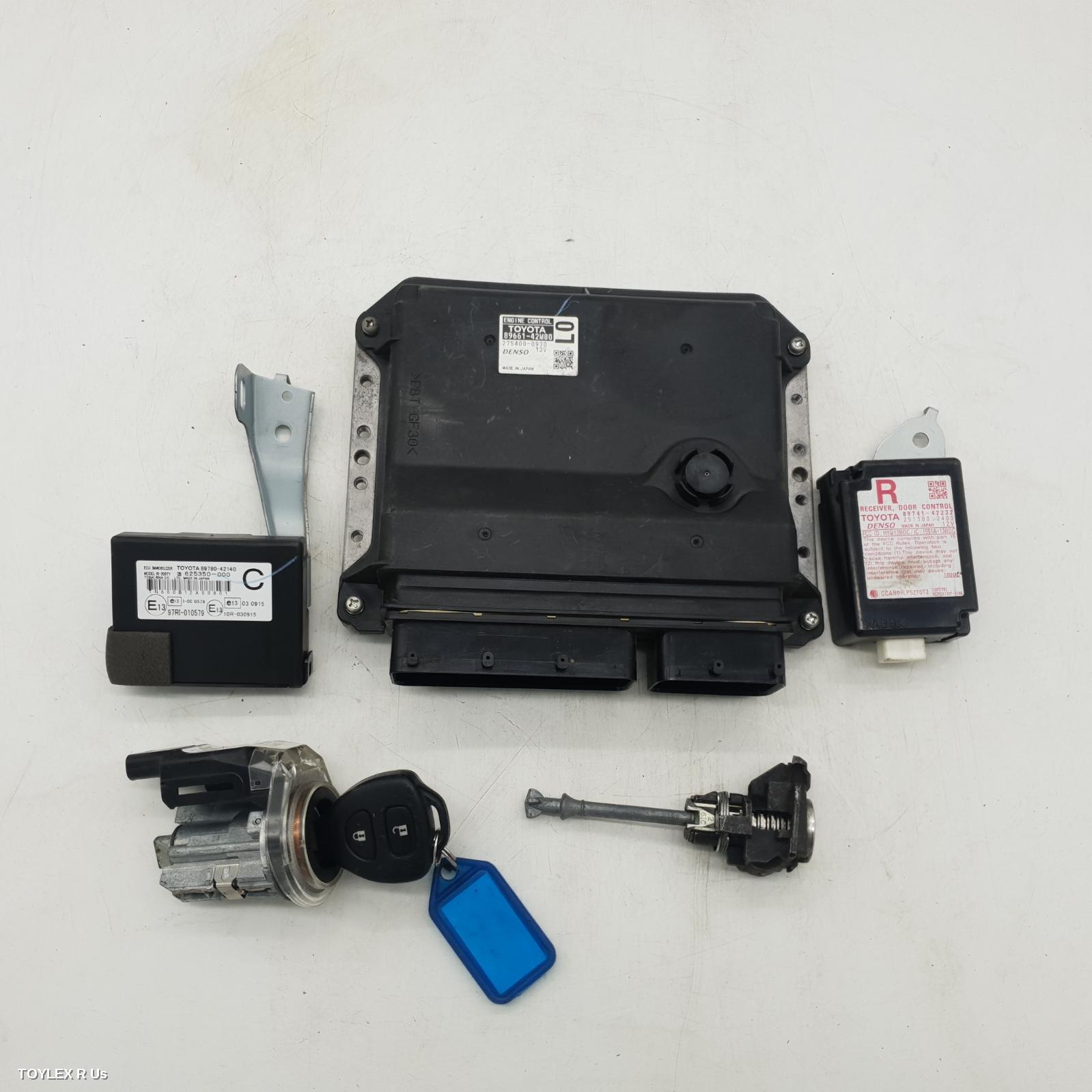 TOYOTA RAV4 2010 Ecu ENGINE ECU, 2.4, 2AZ-FE, MANUAL T/M, 89661-42M80, SEC SET (ECU/IMM/READER/KEY), ACA33