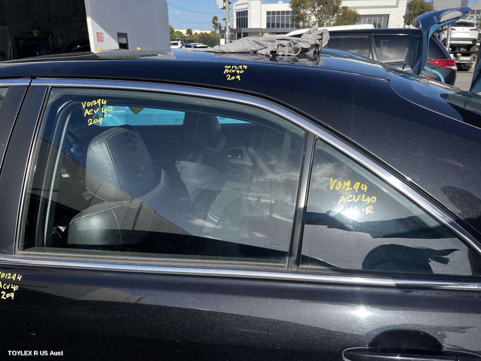 TOYOTA CAMRY 2010 Left Rear Door Window ACV40