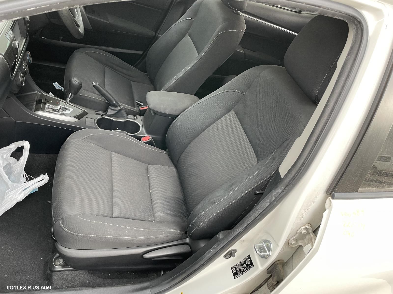 TOYOTA COROLLA 2016 Front Seat LH FRONT, ZRE172R, SEDAN, CLOTH, ASCENT/SX