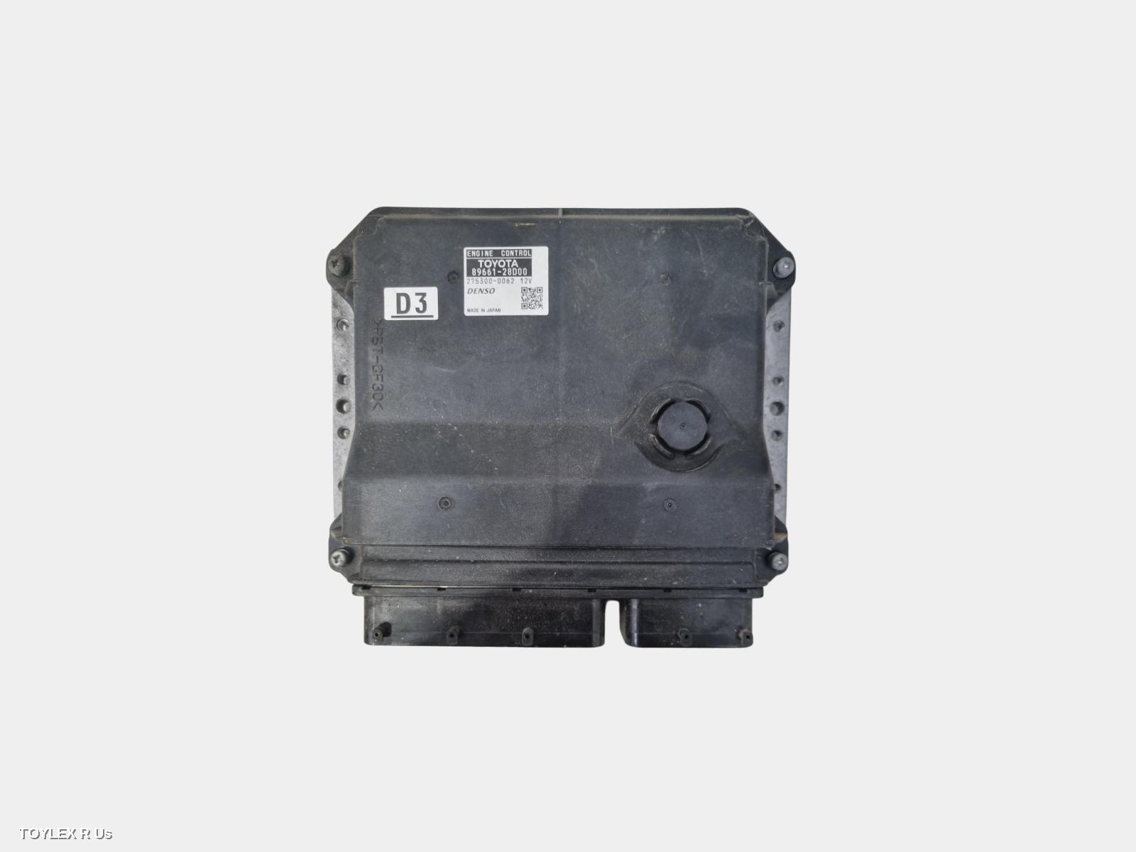 TOYOTA TARAGO 2016 Ecu ENGINE ECU, 2.4, 2AZ-FE, P/N 89661-28D00, ECU ONLY, ACR50R