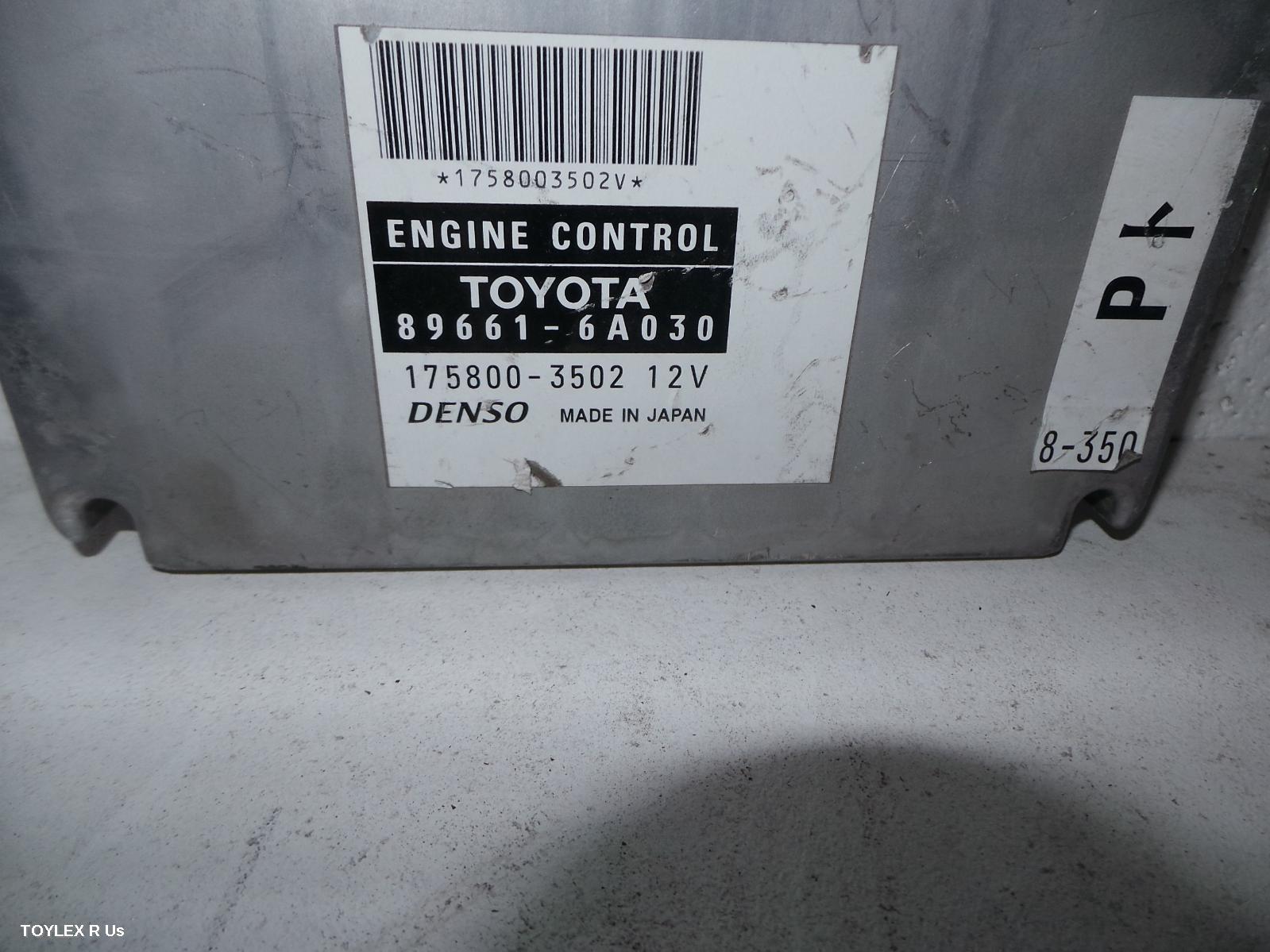 TOYOTA PRADO 2006 Ecu ENGINE ECU, 3.0, 1KZ-TE, DIESEL, AUTO, P/N 896616A030, ECU ONLY, 120 SERIES