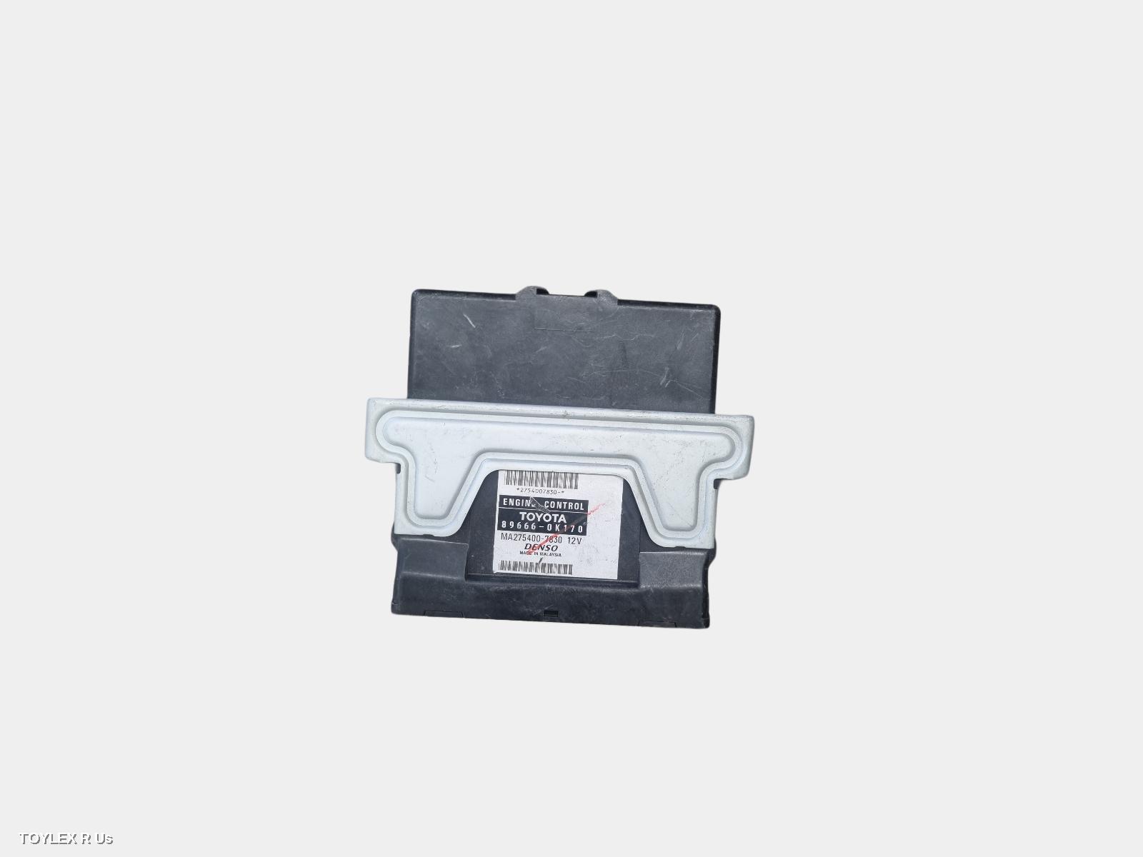 TOYOTA HILUX 2012 Ecu ENGINE ECU, 2.7, 2TR-FE, PETROL, MANUAL, 2WD, P/N 896660K170, ECU ONLY