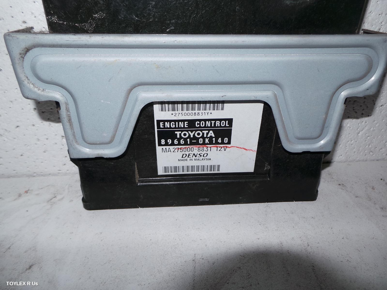 TOYOTA HILUX 2006 Ecu ENGINE ECU, 2.7, 2TR-FE, PETROL, MANUAL, 2WD, P/N 896610K140, ECU ONLY