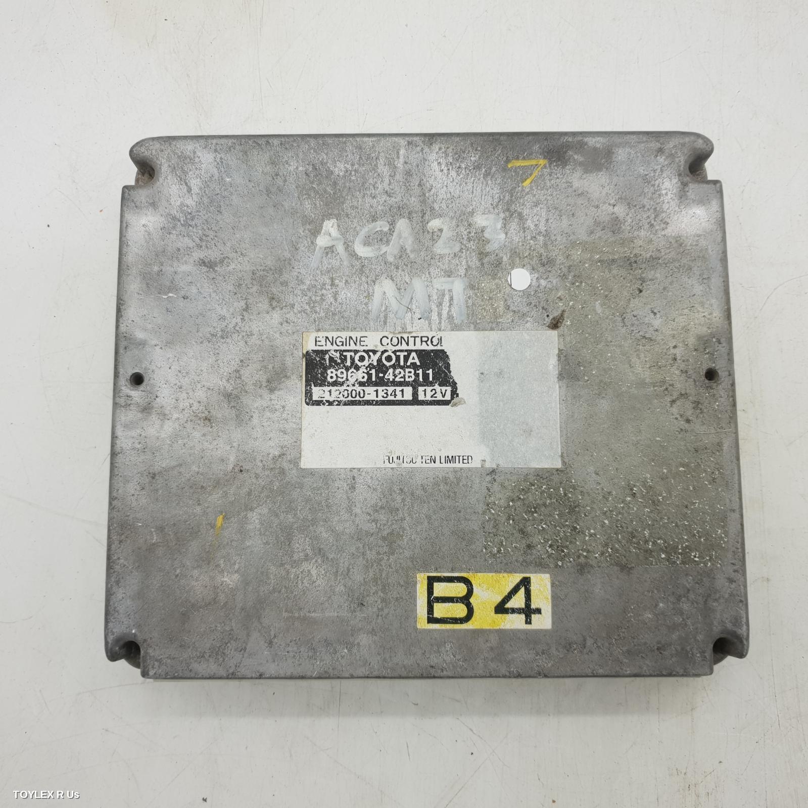 TOYOTA RAV4 2004 Ecu ENGINE ECU, 2.4, 2AZ-FE, MANUAL T/M, P/N 89661-42B11, ECU ONLY, ACA2#R