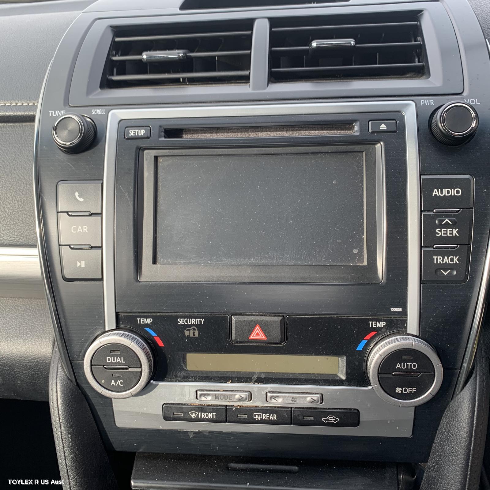 TOYOTA CAMRY 2013 Radio/Cd/Dvd/Sat/Tv 6.1in TOUCHSCREEN (P/N ON FACE 100035), ASV50/AVV50