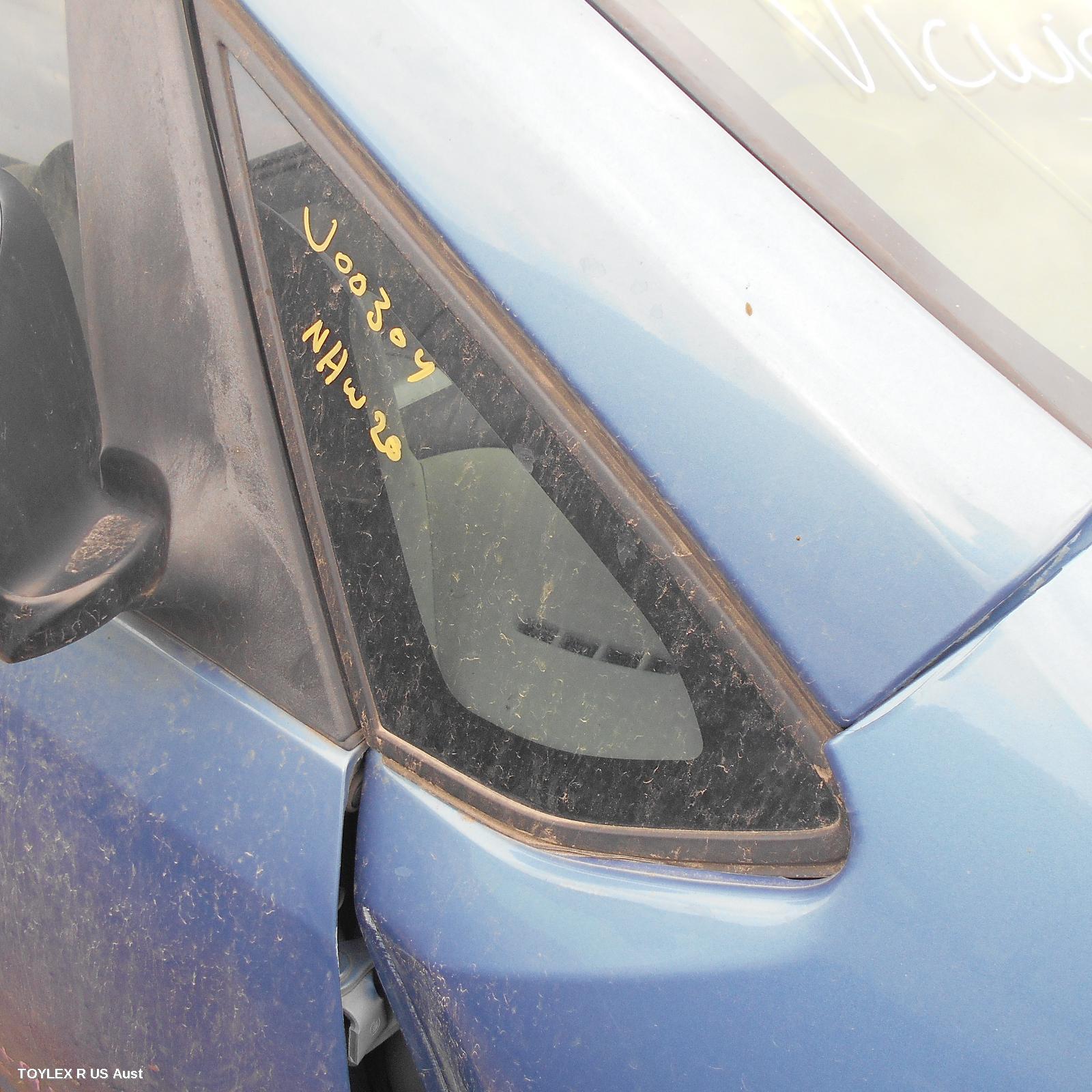 TOYOTA PRIUS 2008 Right Front 1/4 Door Glass NHW20R, HATCH