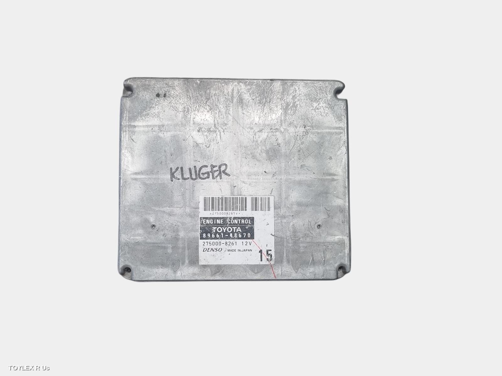 TOYOTA KLUGER 2005 Ecu ENGINE ECU, 3.3, 3MZ-FE, MCU28R, 89661-48670, ECU ONLY