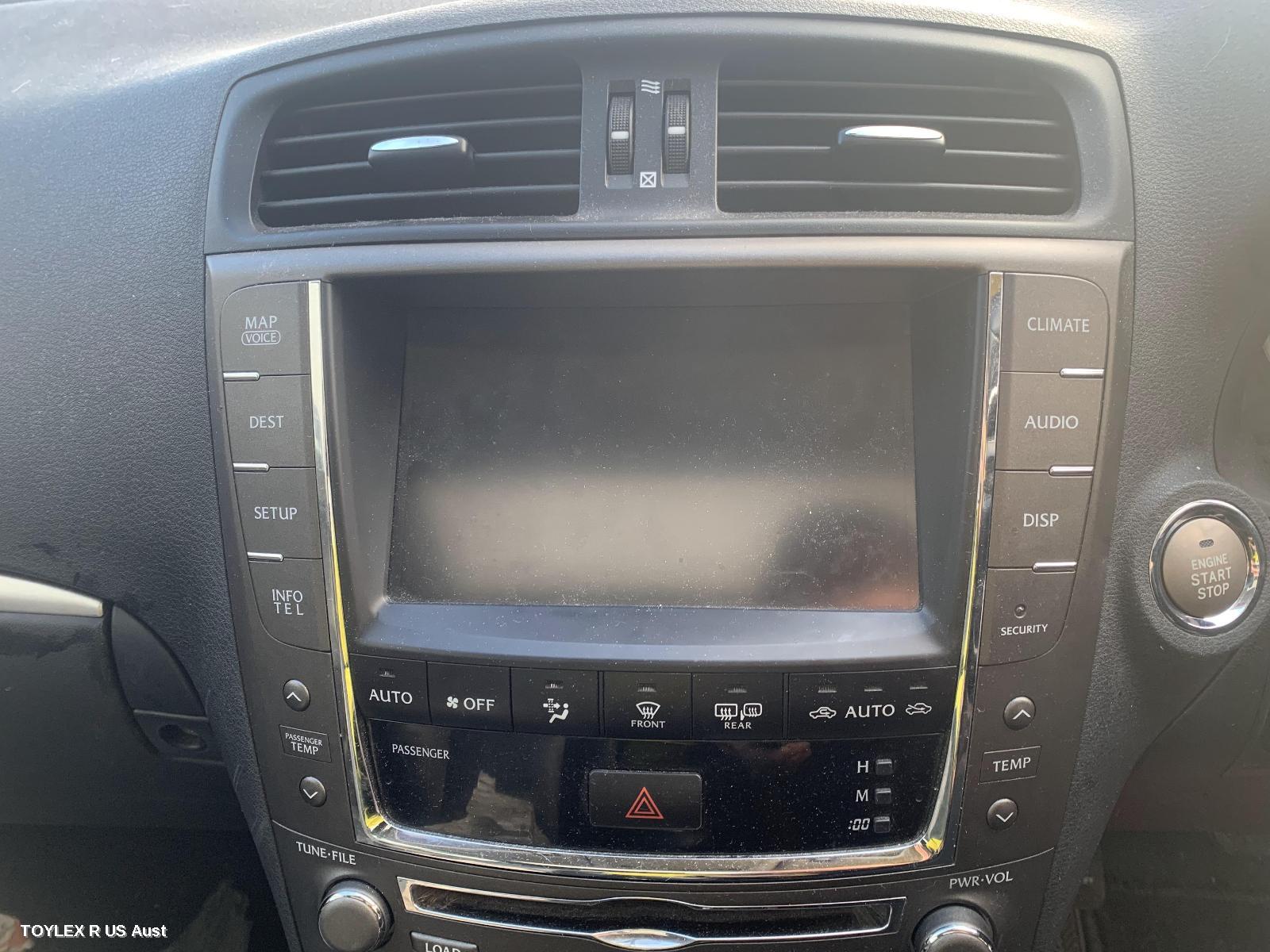 LEXUS IS250/IS250C 2011 Radio/Cd/Dvd/Sat/Tv DISPLAY/CONTROL UNIT, SAT NAV TYPE, GSE20R