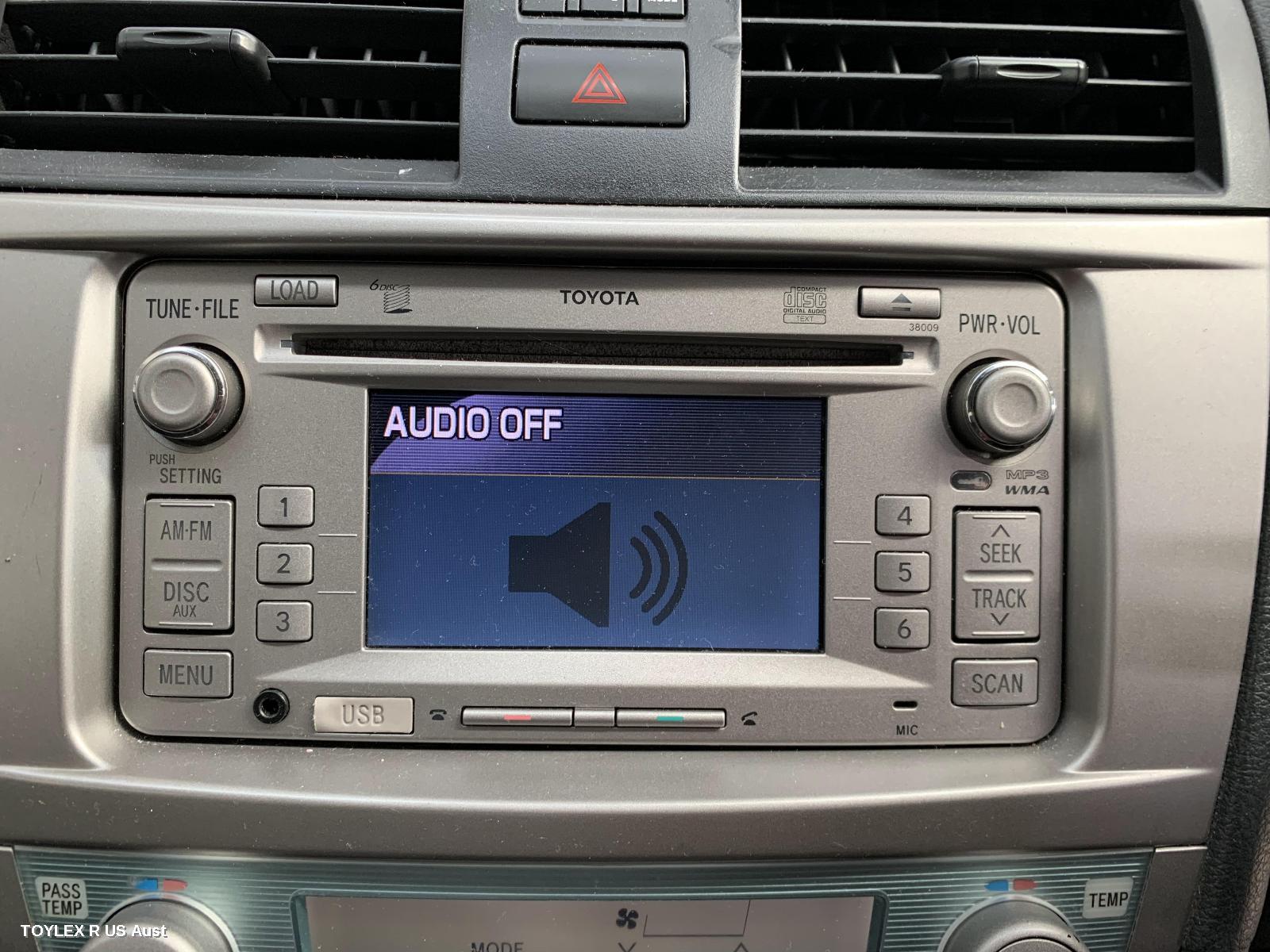 TOYOTA CAMRY 2011 Radio/Cd/Dvd/Sat/Tv CD STACKER-6 DISC, ACV40/AHV40, W/ BLUETOOTH & REVERSE CAMERA TYPE