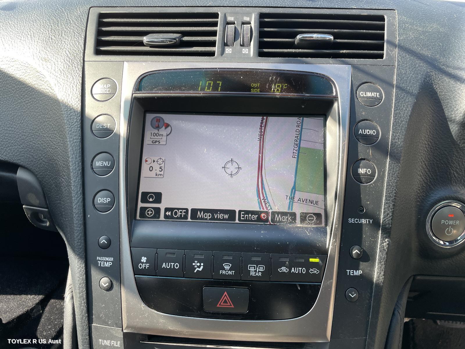 LEXUS GS 2007 Radio/Cd/Dvd/Sat/Tv 190 SERIES