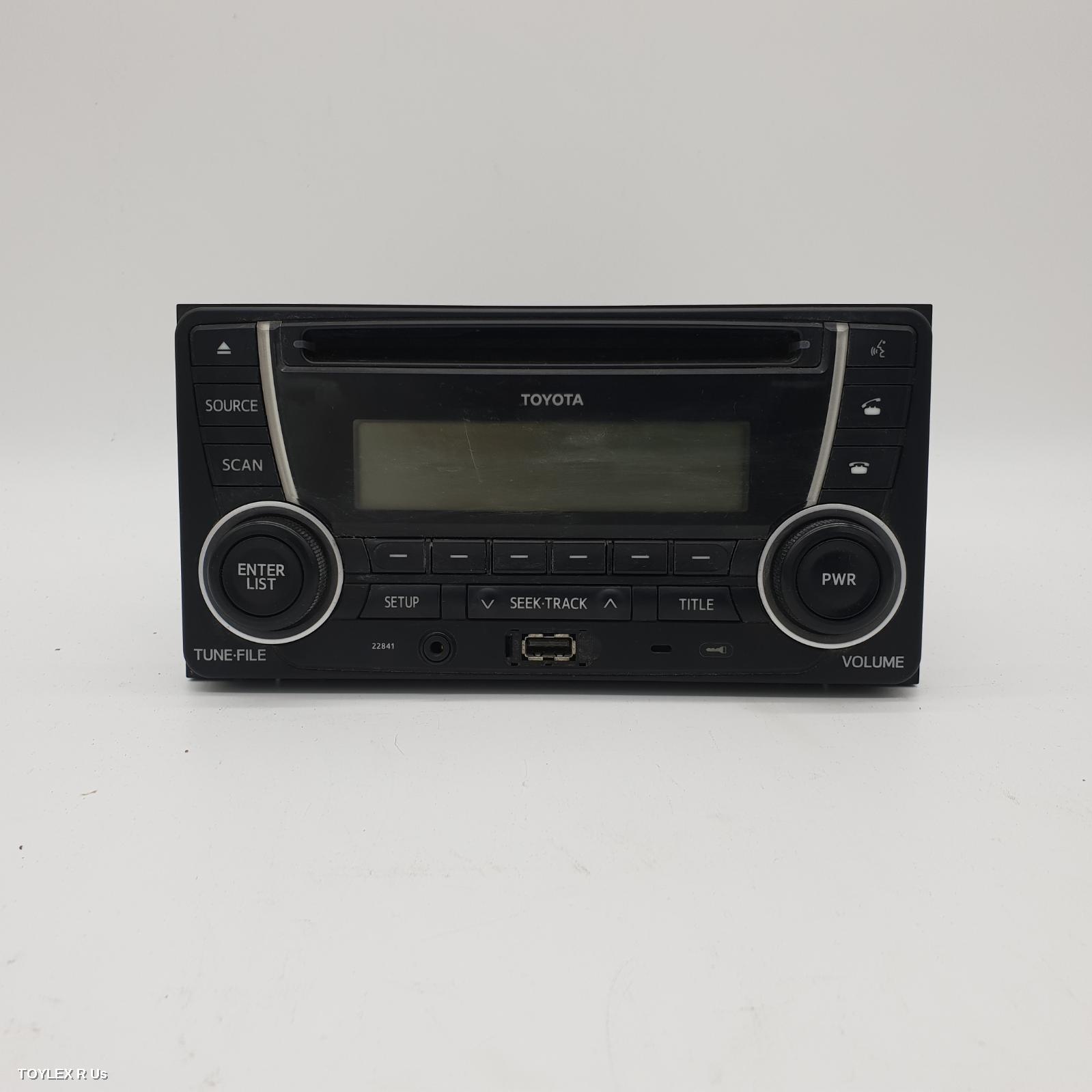 TOYOTA RAV4 2011 Radio/Cd/Dvd/Sat/Tv SINGLE DISC CD PLAYER (P/N ON FACE 22841), ACA33