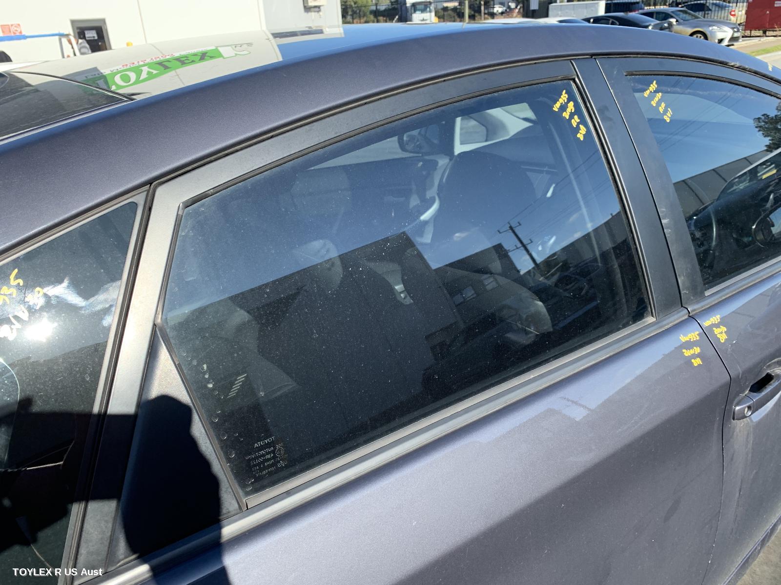 TOYOTA PRIUS 2009 Right Rear Door Window ZVW30R, POWER