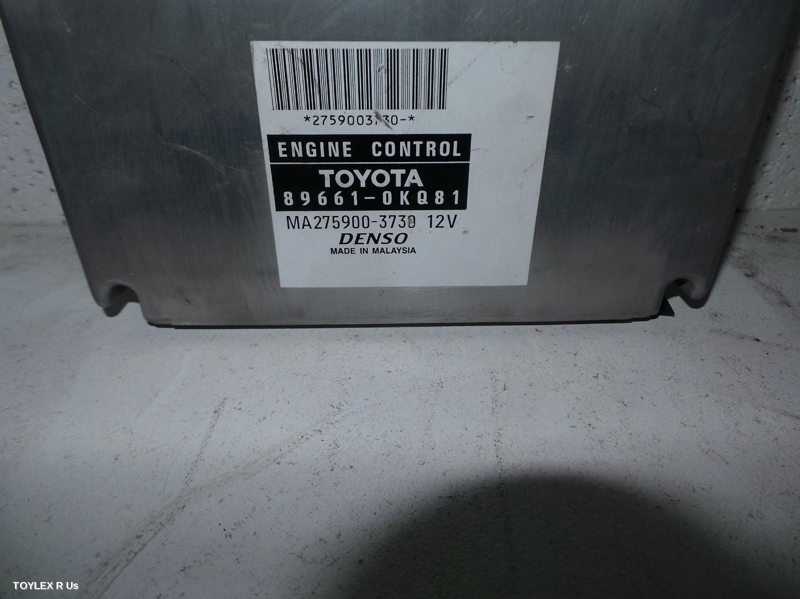 TOYOTA HILUX 2006 Ecu ENGINE ECU, 3.0, 1KD-FTV, DIESEL, AUTO, P/N 89661-0KN60, ECU ONLY