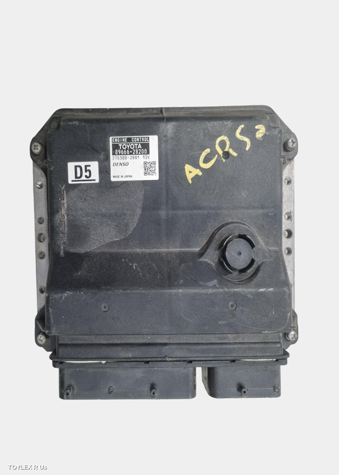 TOYOTA TARAGO 2013 Ecu ENGINE ECU, 2.4, 2AZ-FE, P/N 89666-28200, ECU ONLY, ACR50R