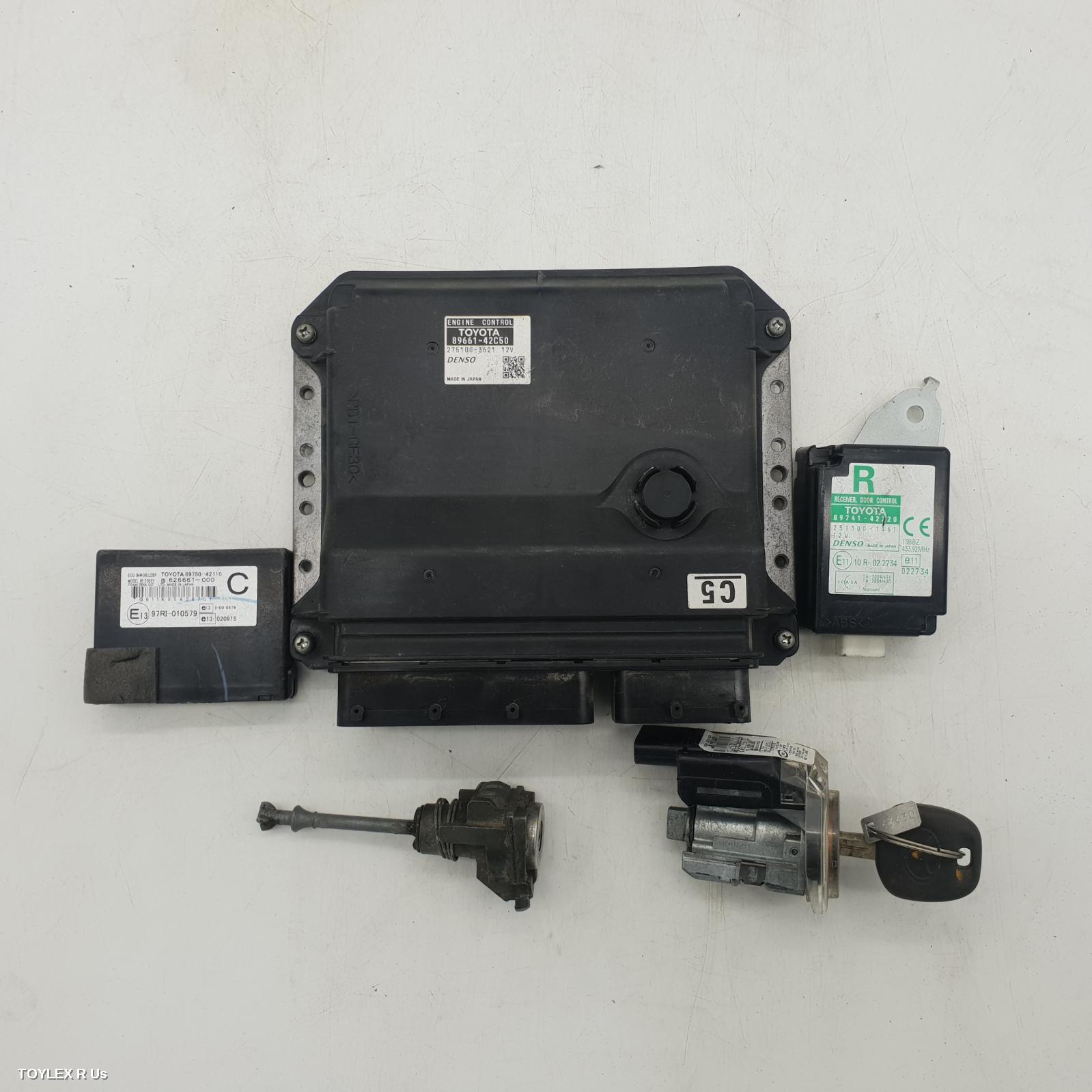 TOYOTA RAV4 2010 Ecu ENGINE ECU, 2.4, 2AZ-FE, MANUAL T/M, 89661-42C50, SEC SET (ECU/IMM/READER/KEY), ACA33