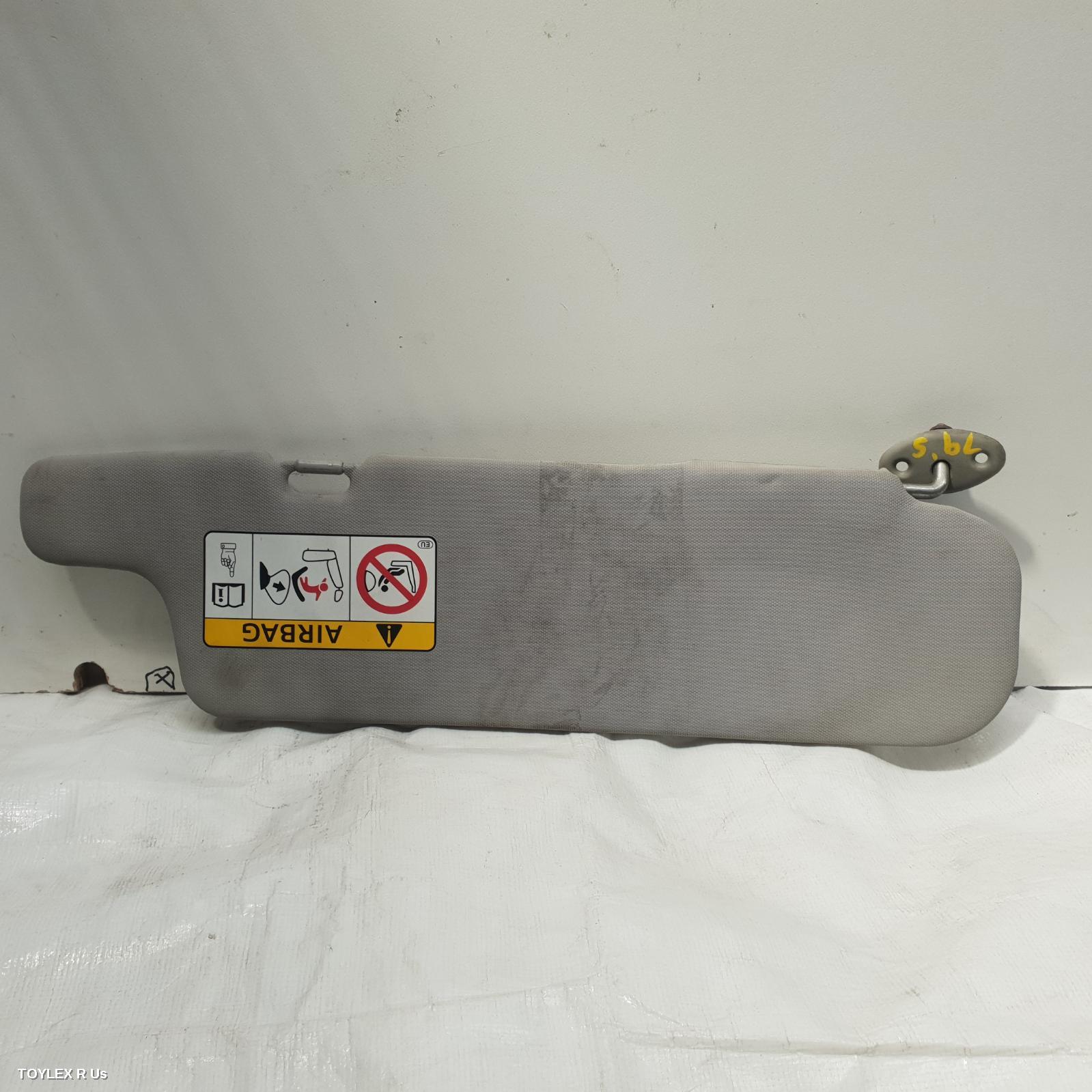 TOYOTA LANDCRUISER 1999 Sunvisor 78/79 SERIES, LH SIDE, GREY, VINYL