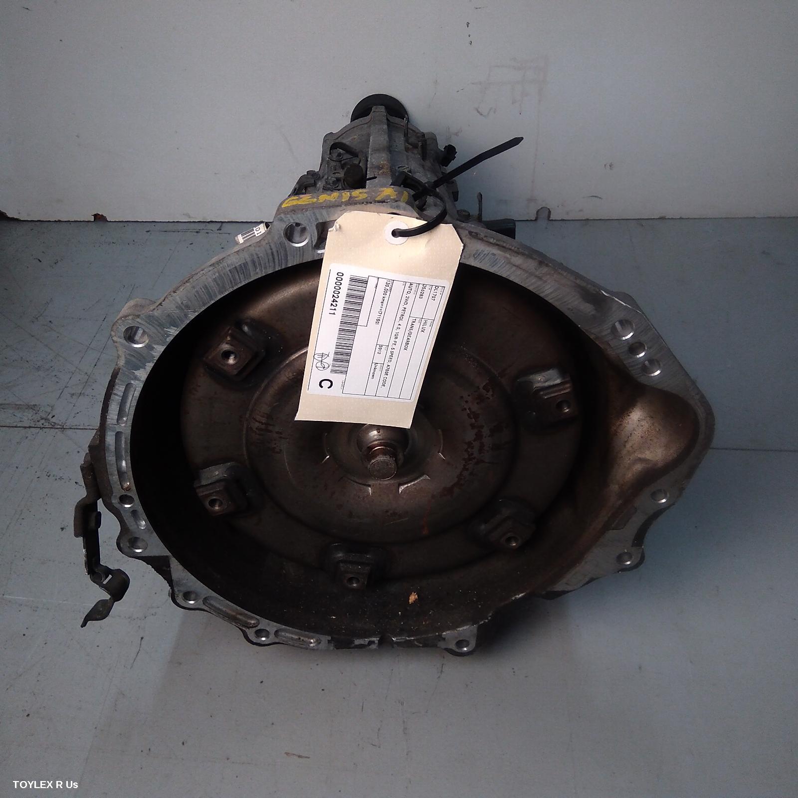 TOYOTA HILUX 2012 Trans/Gearbox AUTO, 2WD, PETROL, 4.0, 1GR-FE, 5 SPEED, A750E CODE