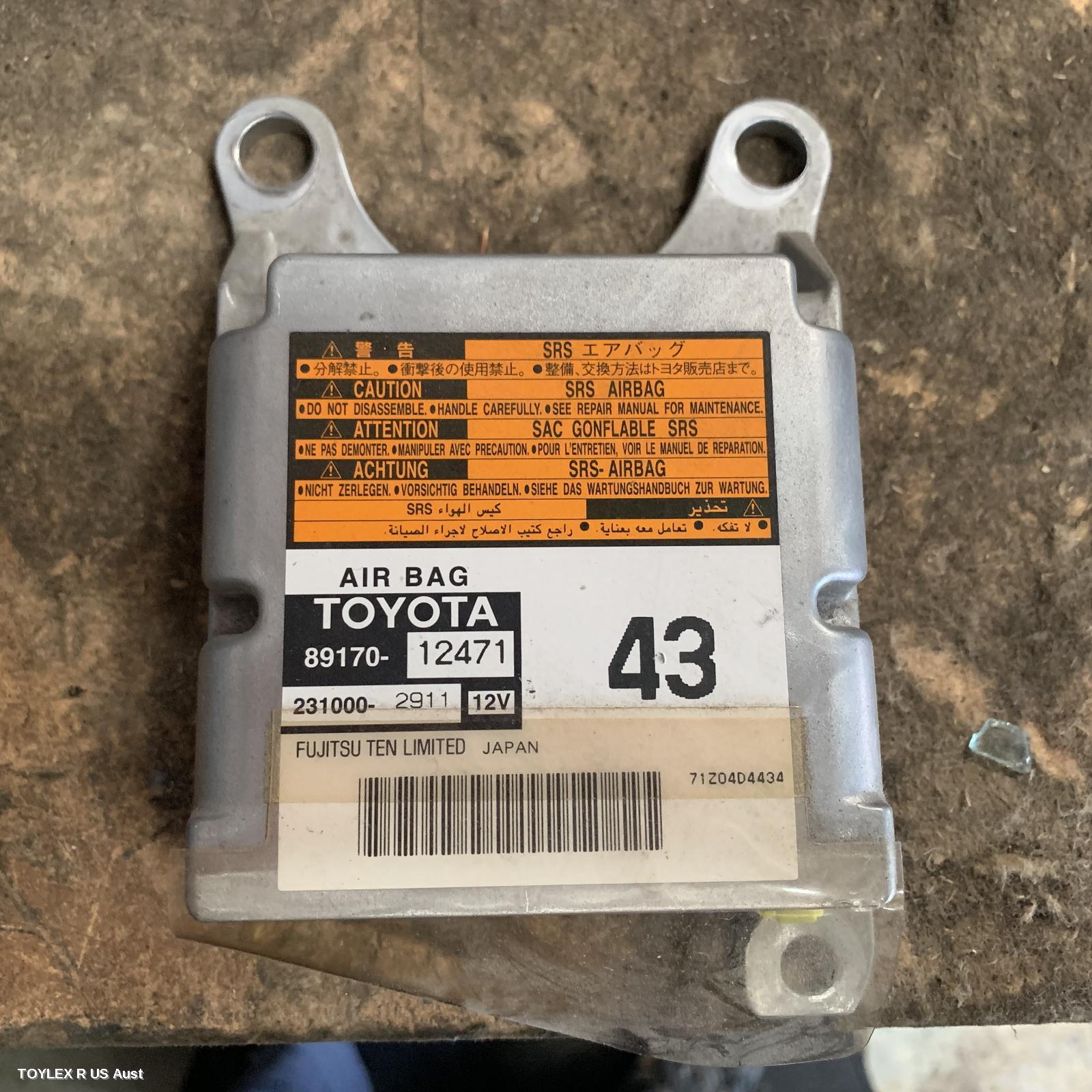 TOYOTA COROLLA 2004 Airbag Module/Sensor MODULE, ZZE122 (JAPAN-VIN JTD), NON PASSENGER AIRBAG TYPE