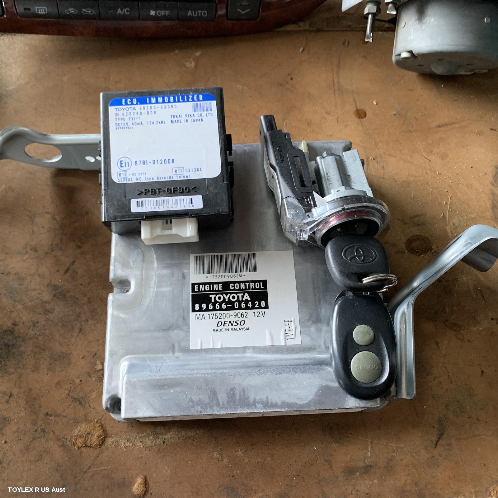 TOYOTA CAMRY 2004 Ecu ENGINE ECU, SK36, 3.0, 1MZ-FE, AUTO T/M TYPE, SEC SET (ECU/IMM/READER/KEY)