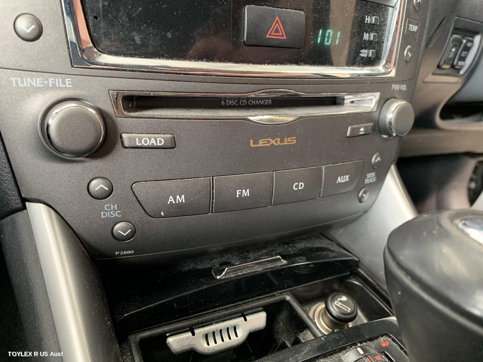 LEXUS IS250/IS250C 2011 Radio/Cd/Dvd/Sat/Tv HEAD UNIT, 6 DISC CD STACKER (P/N ON FACE P2880), GSE20R