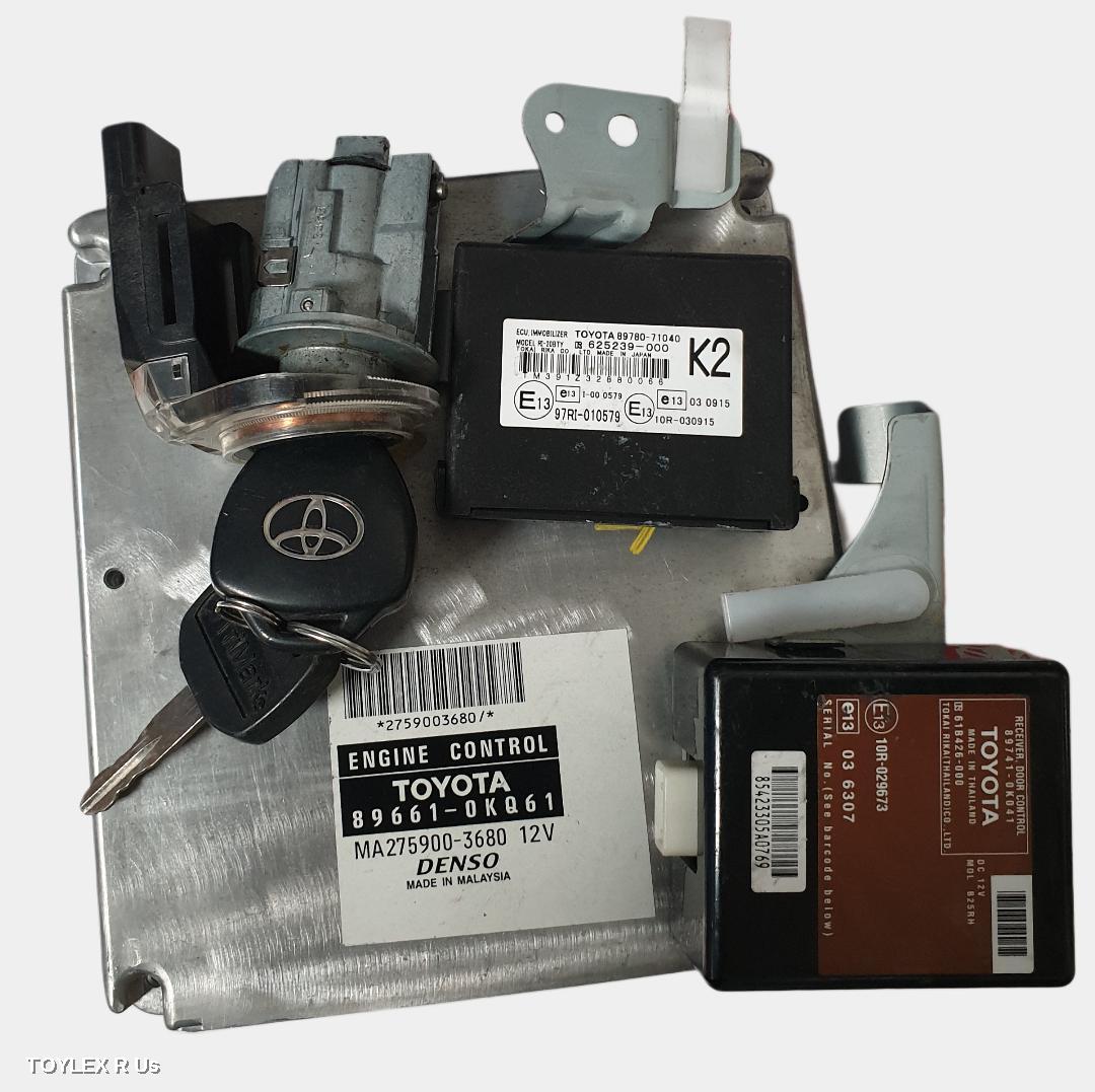 TOYOTA HILUX 2015 Ecu ENGINE ECU, 3.0, 1KD-FTV, DIESEL, MANUAL, 4WD, P/N 896610KQ61, SEC SET (ECU/IMM/READER/KEY)