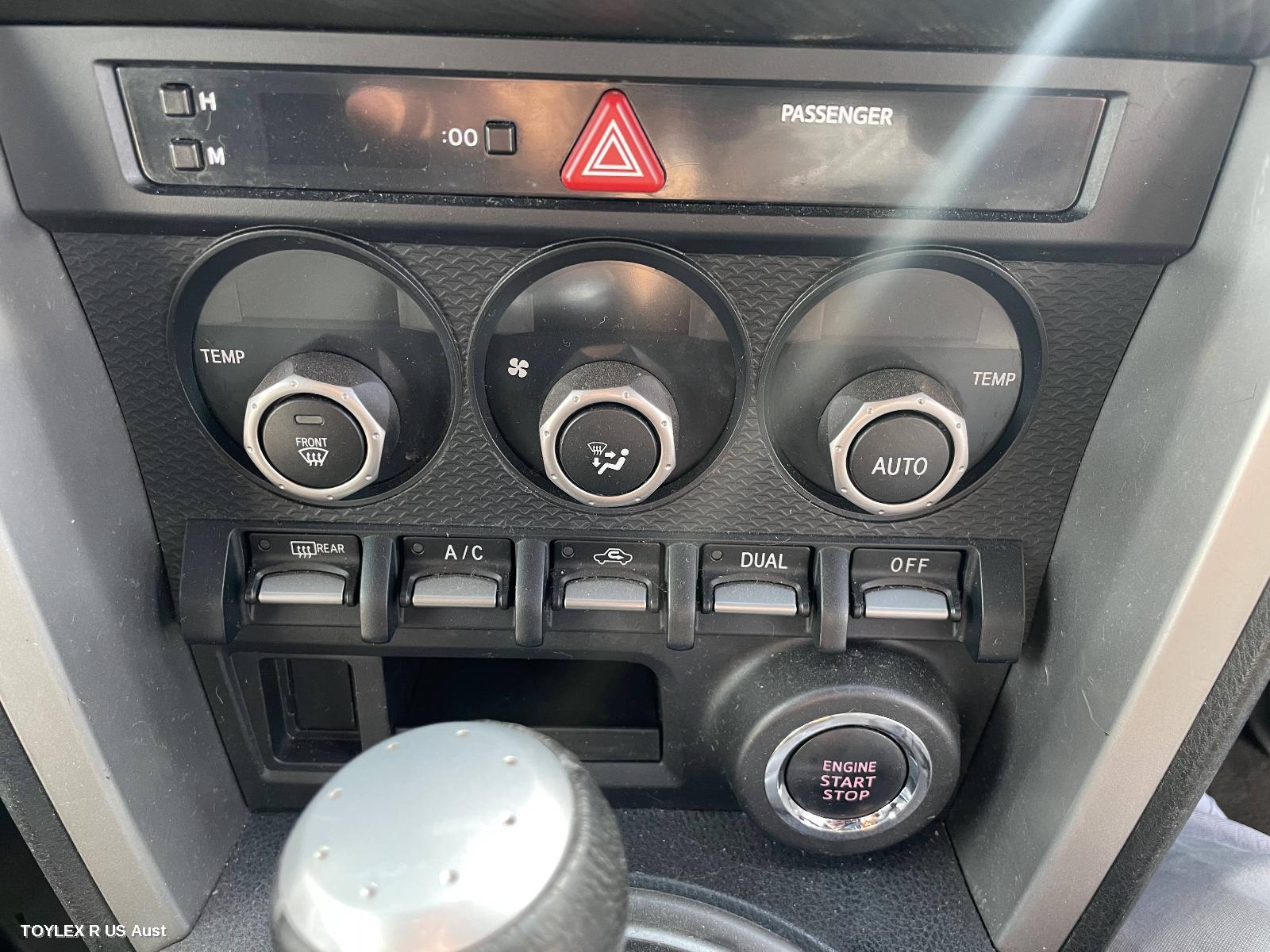 TOYOTA 86 2014 Heater/Ac Controls ZN6, DUAL ZONE CLIMATE CONTROL TYPE, GTS/BLACKLINE