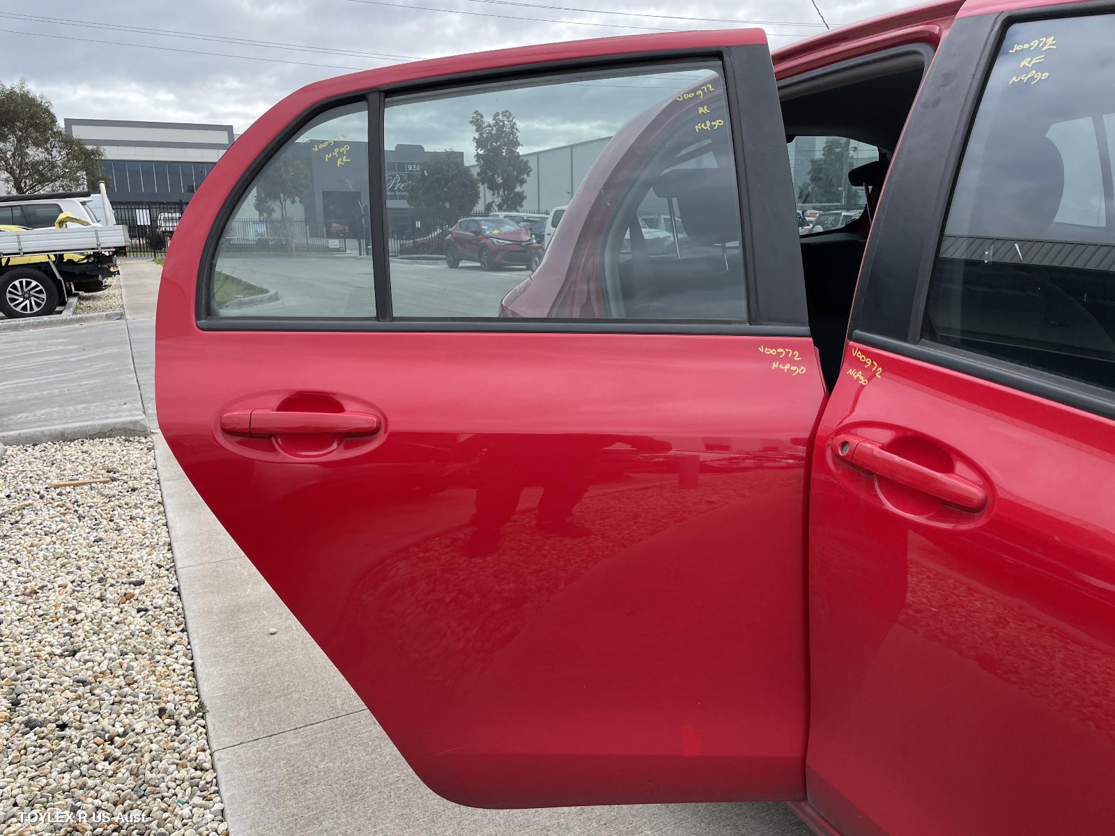 TOYOTA YARIS 2011 Right Rear Door Sliding NCP9#, HATCH, 10/05-07/11 (AUS ONLY)