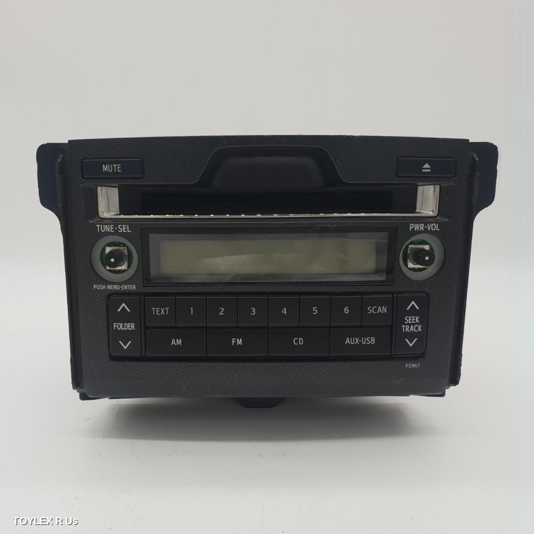 TOYOTA PRADO 2010 Radio/Cd/Dvd/Sat/Tv SINGLE DISC CD PLAYER (P/N ON FACE P2867), 150 SERIES