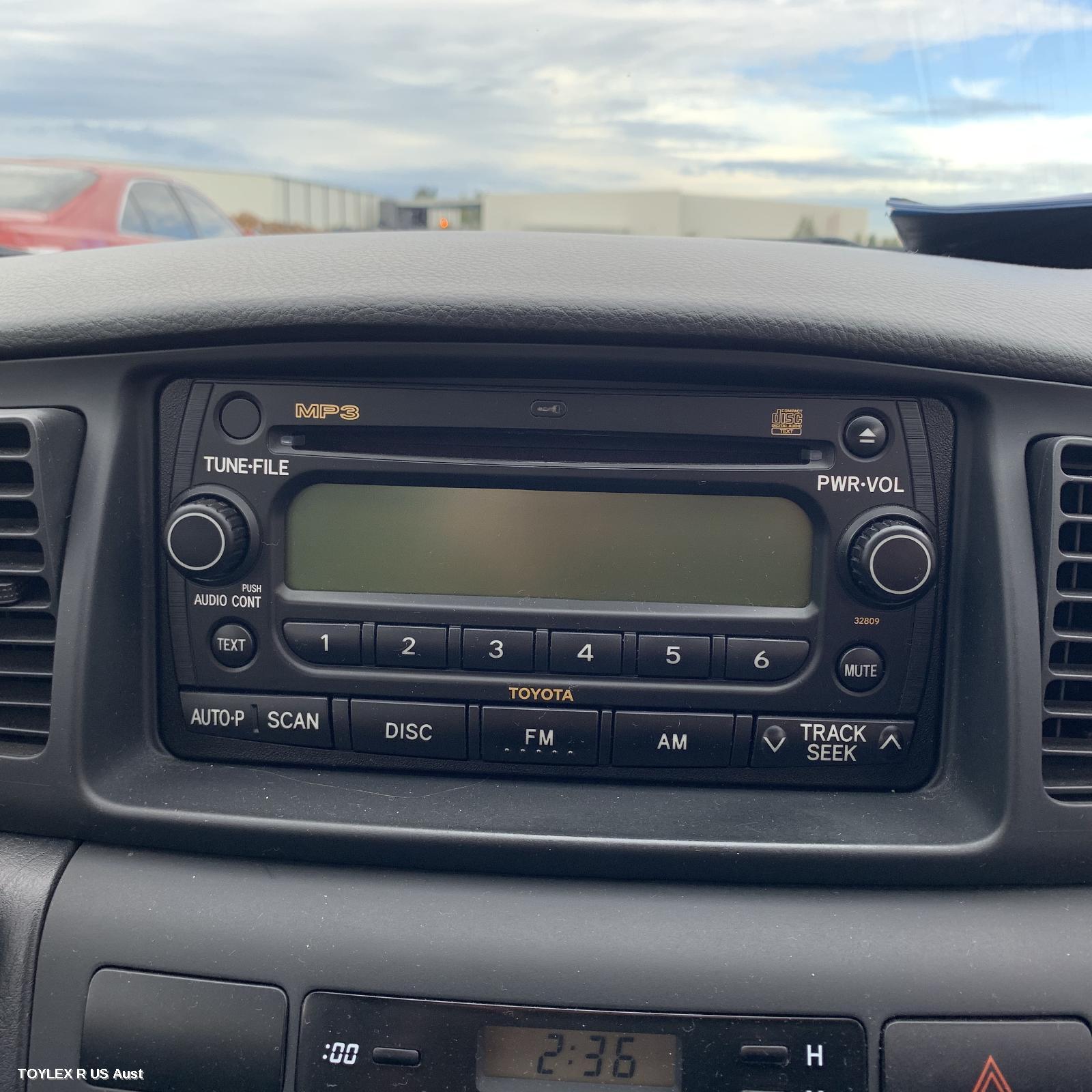 TOYOTA COROLLA 2007 Radio/Cd/Dvd/Sat/Tv FACTORY CD PLAYER, ZZE122, W/ MP3 PLAYER TYPE