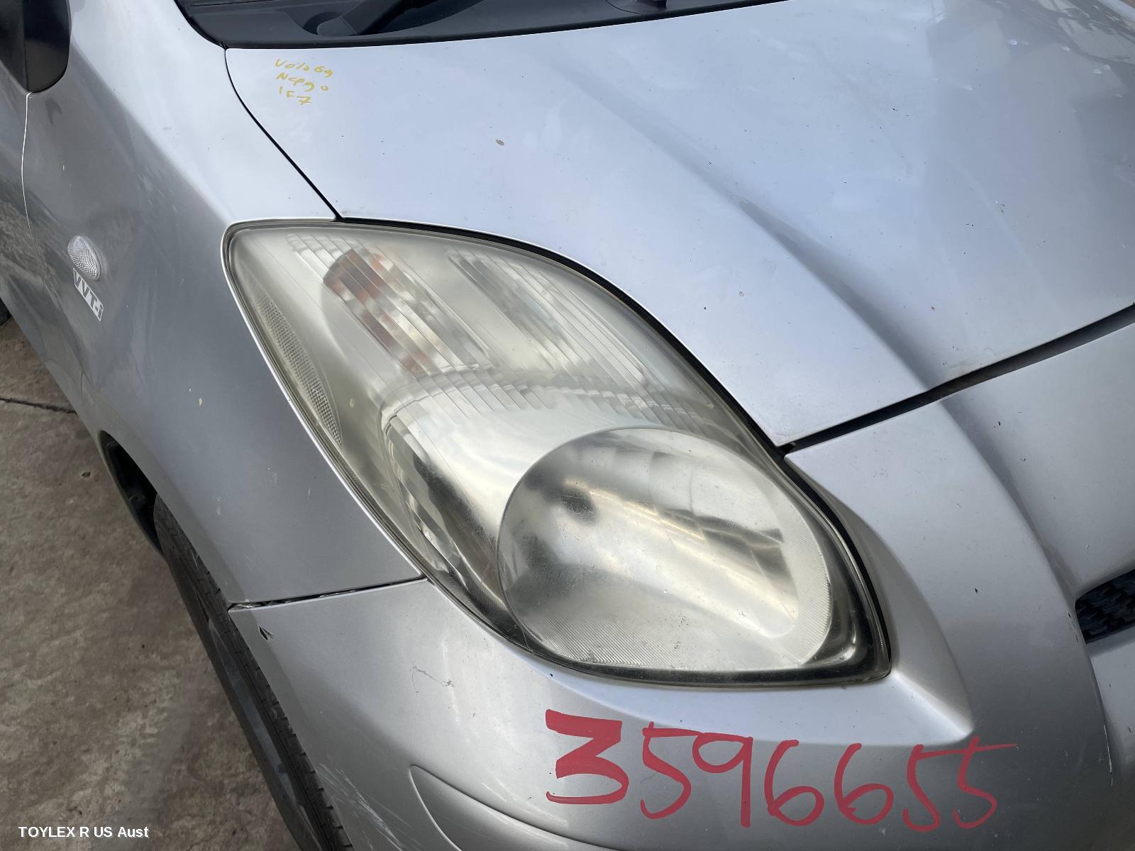 TOYOTA YARIS 2010 Right Headlamp NCP9#, HATCH, NON HID, ELECT ADJ, LENS# 52-184