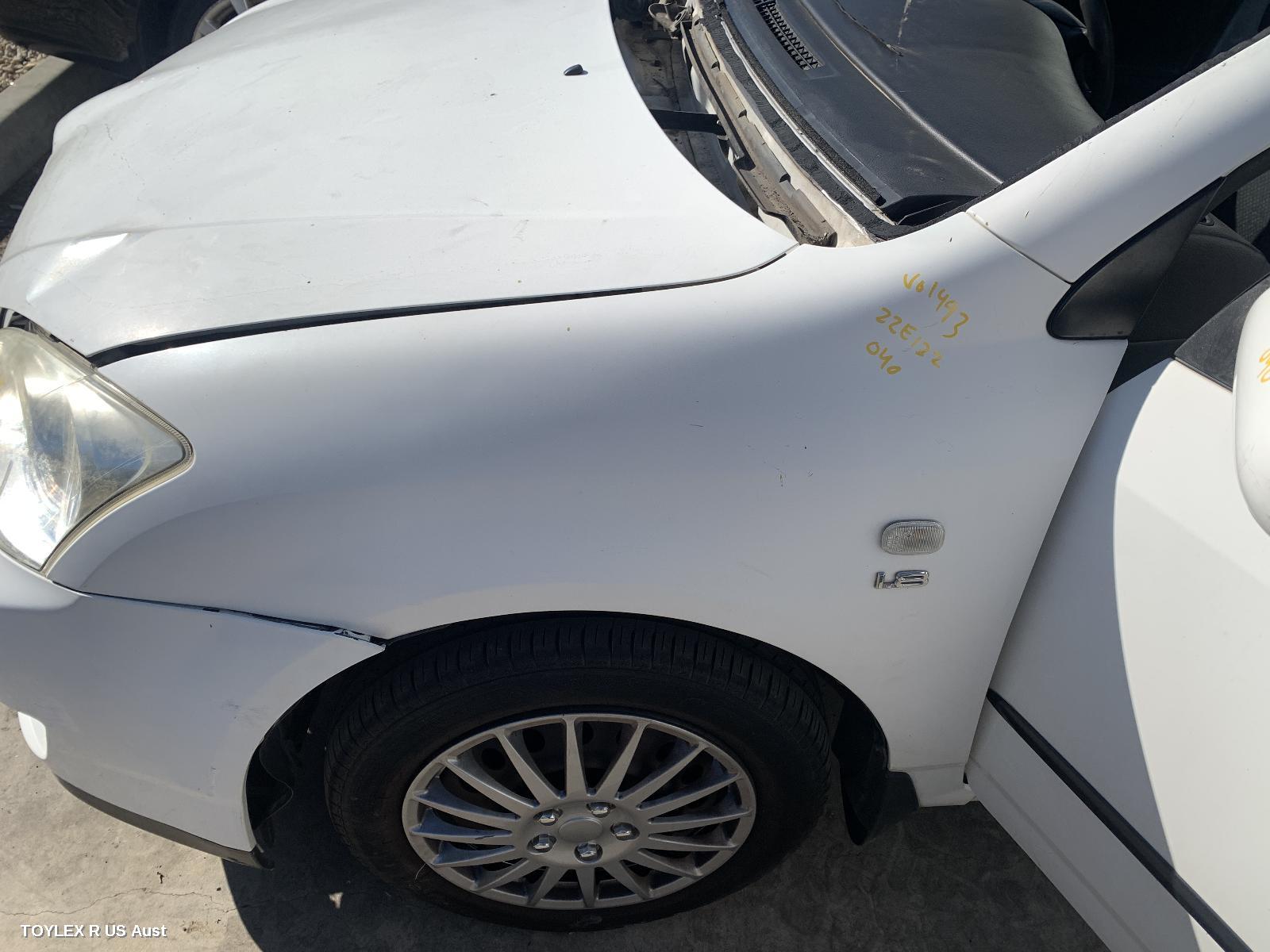 TOYOTA COROLLA 2006 Left Guard ZZE122 (JAPAN-VIN JTD), HATCH, W/ REPEATER TYPE